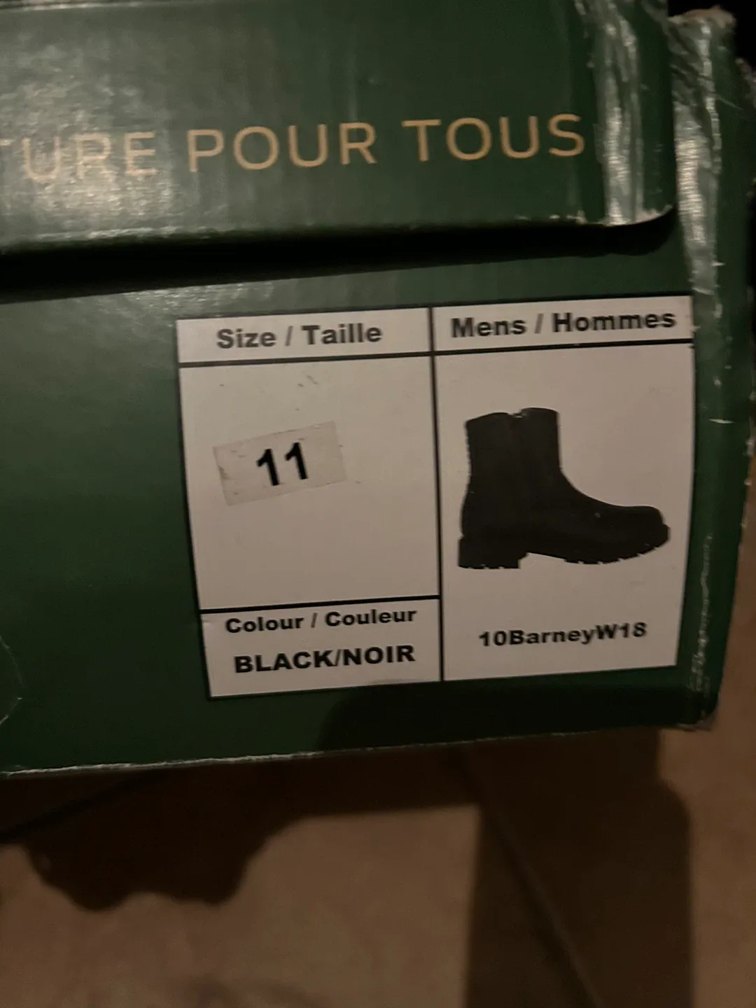 Weather Spirits Men's Black Boots - Size 11 image indicator(3)