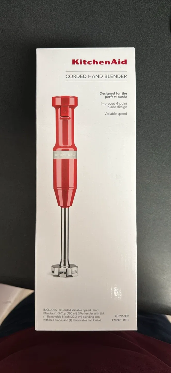KitchenAid Corded Hand Blender - Empire Red