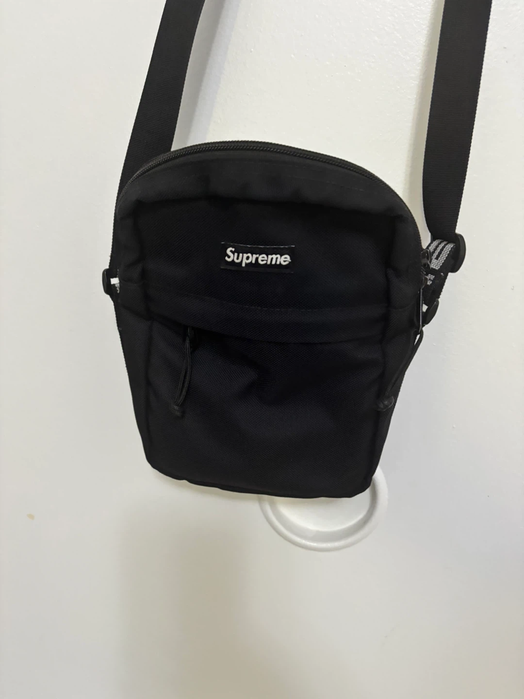 Supreme Cordura Fabric Black Shoulder Bag
