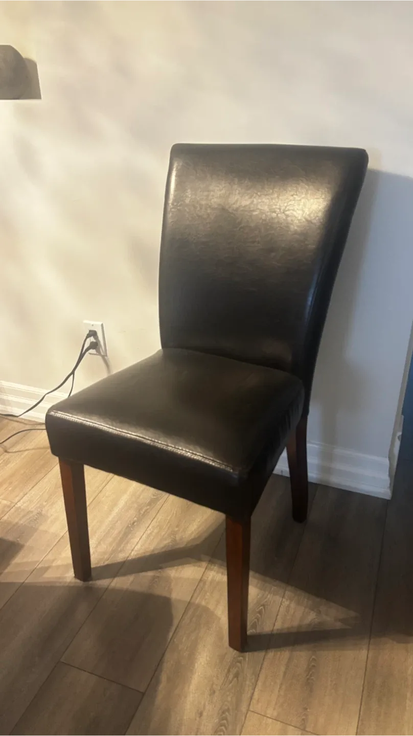 Dining Table with 6 Chairs - Dark Brown