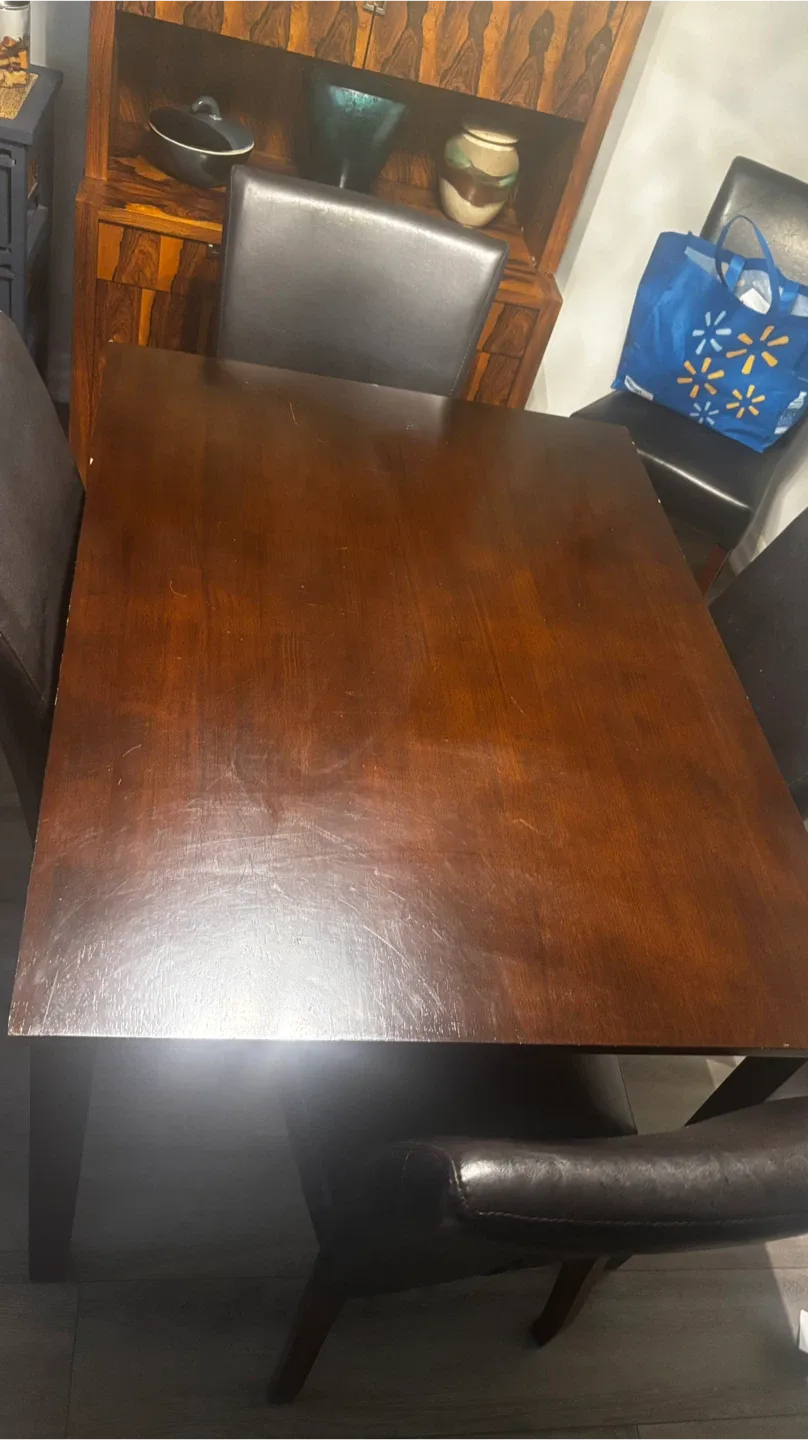 Dining Table with 6 Chairs - Dark Brown image indicator(3)