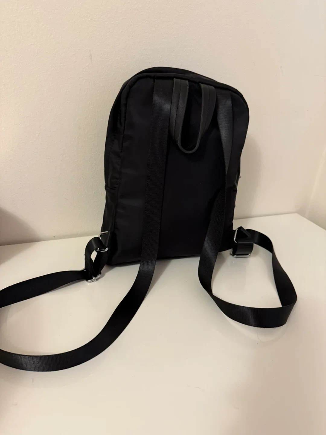 Black Nylon Mini Backpack image indicator(4)