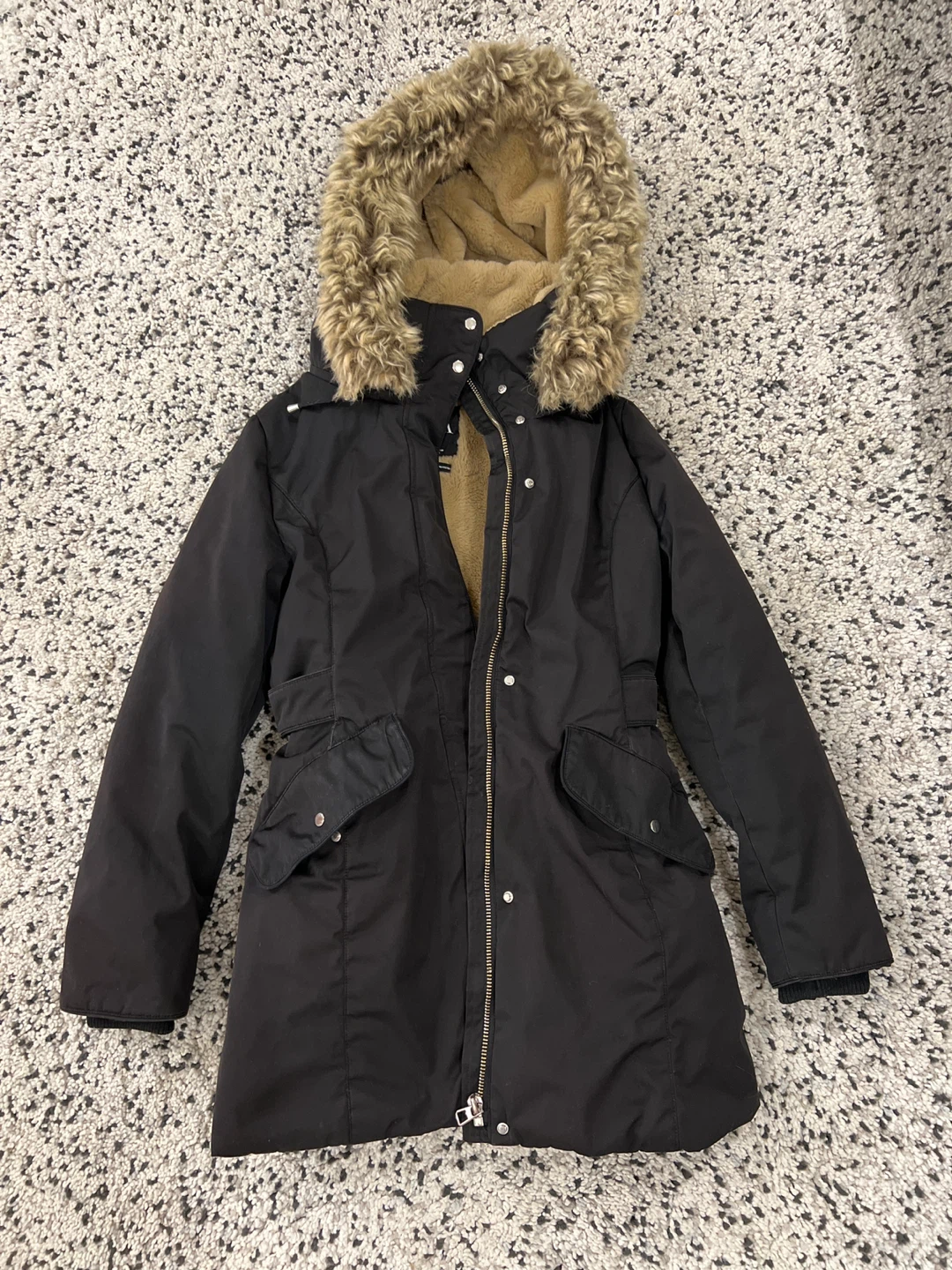 Zara Black Winter Parka - size L - photo 2