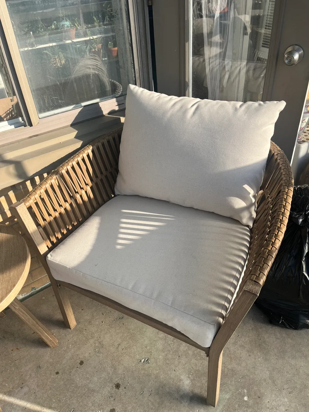 Outdoor Faux Wicker Patio Set - 2 Chairs & Table image indicator(3)