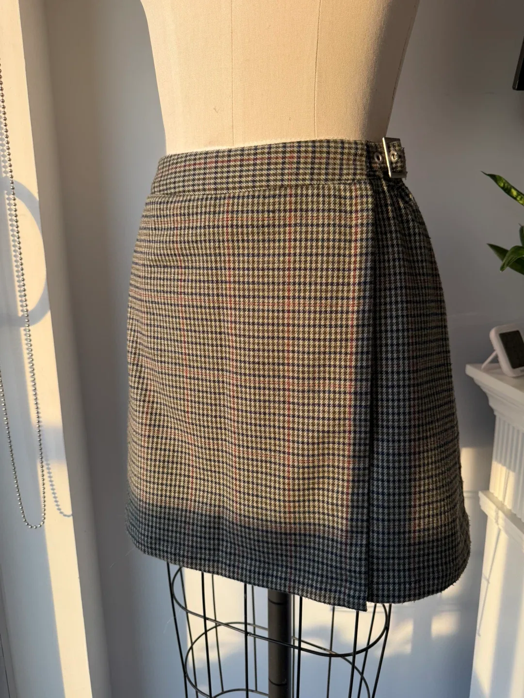 Brandy Melville ‘John galt’ adjustable Plaid Mini Skirt