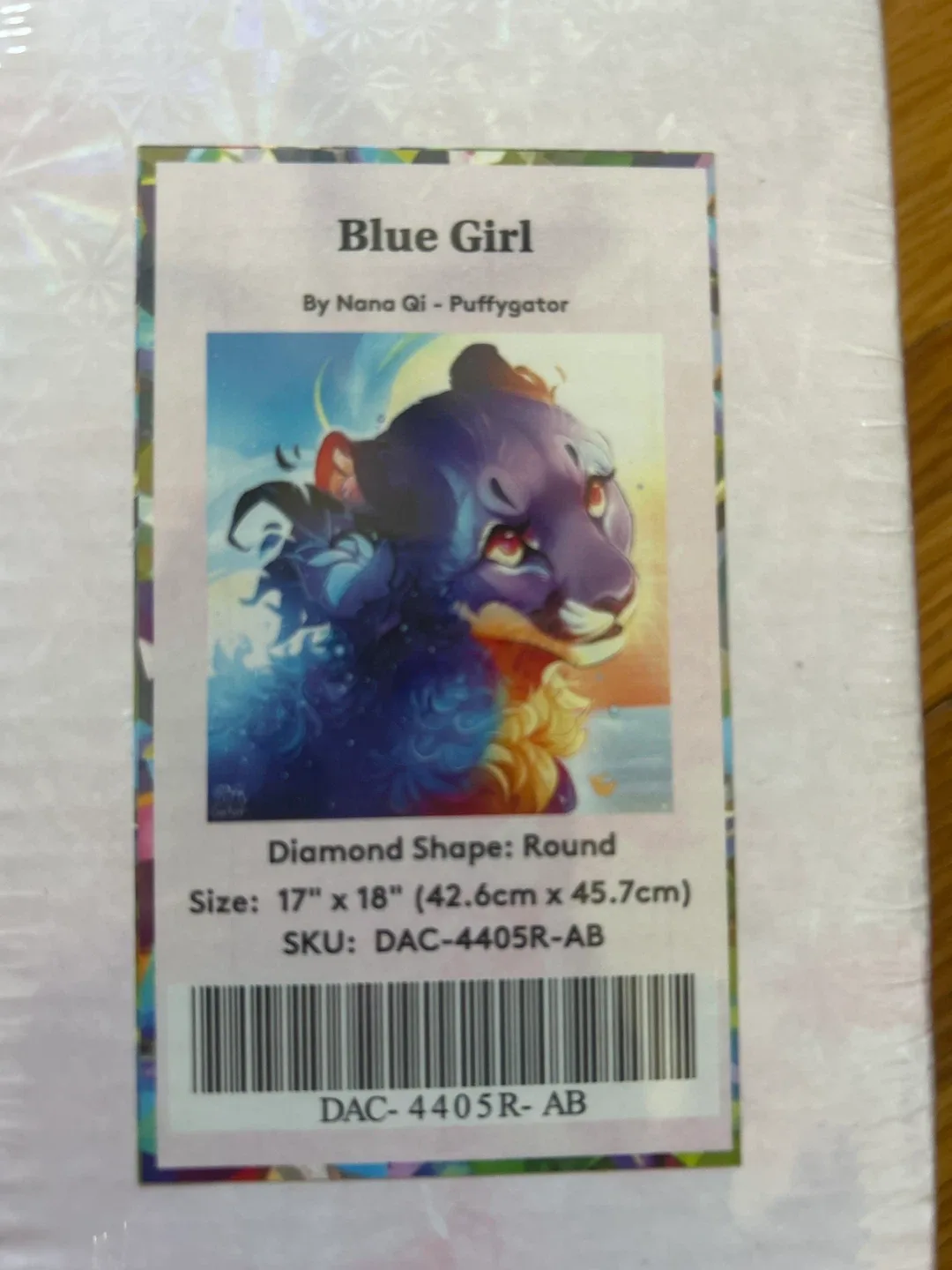 Diamond Art Club Blue Girl DIY Diamond Art Kit 17x18 image indicator(2)