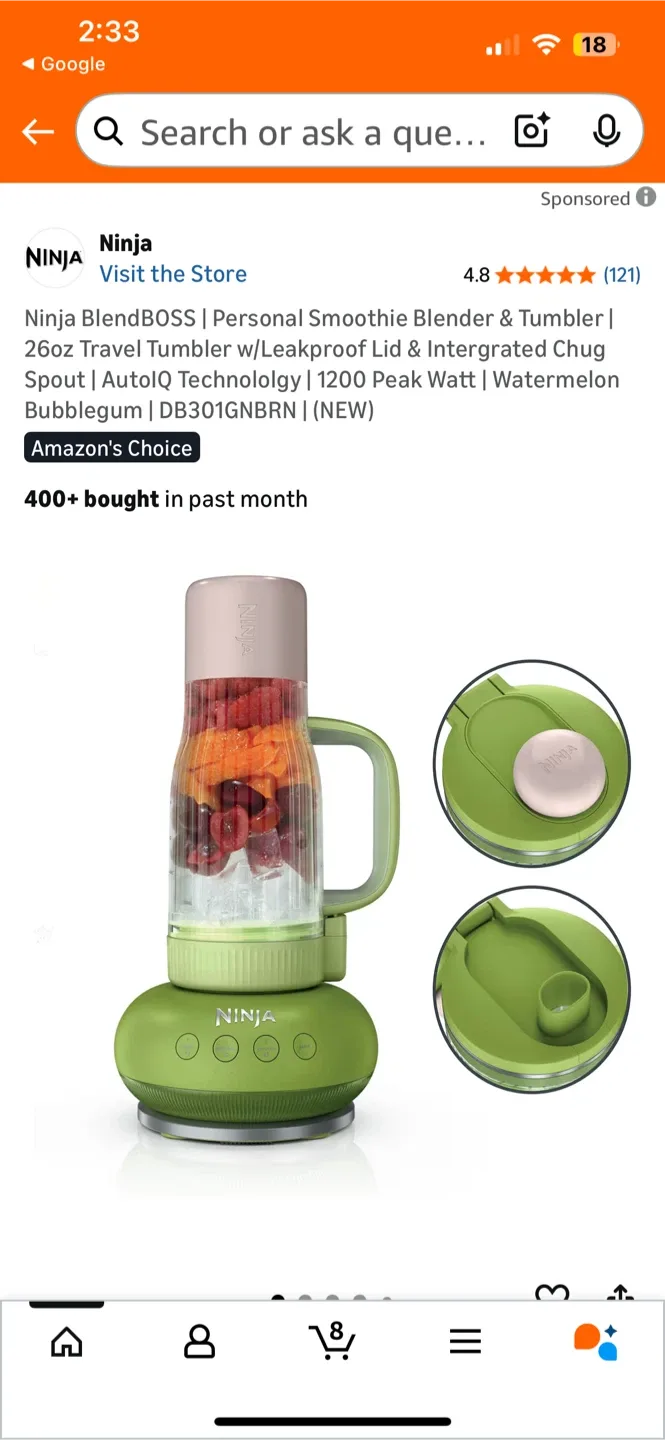 Ninja BlendBoss Personal Smoothie Blender image indicator(2)
