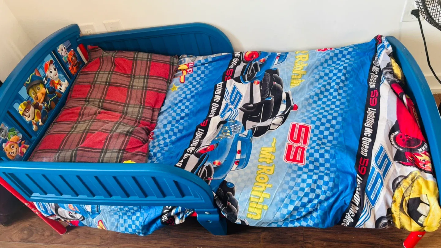 Paw Patrol & Cars Toddler Bed