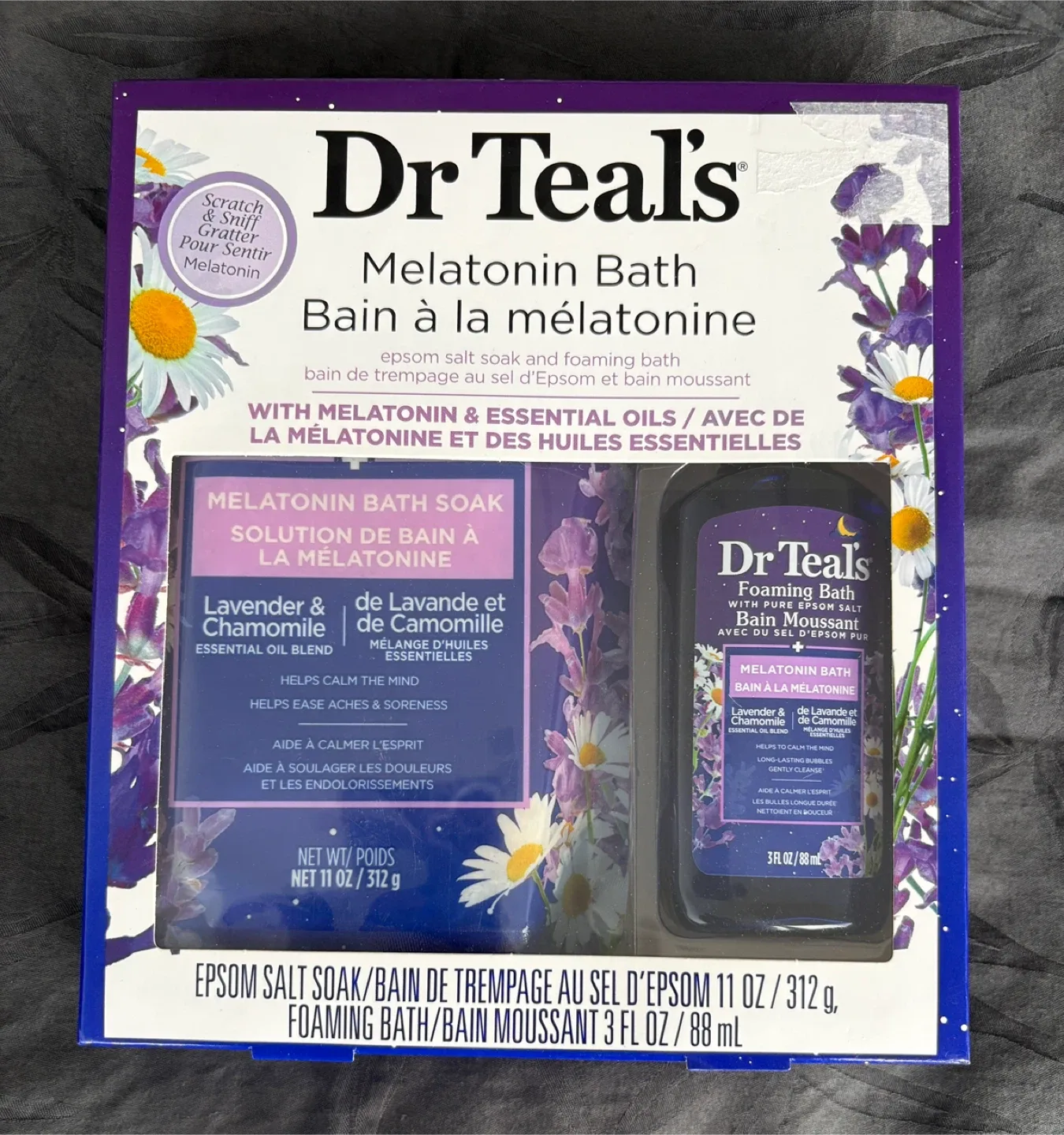 NEW Gift Set Dr Teal's Melatonin Bath Set
