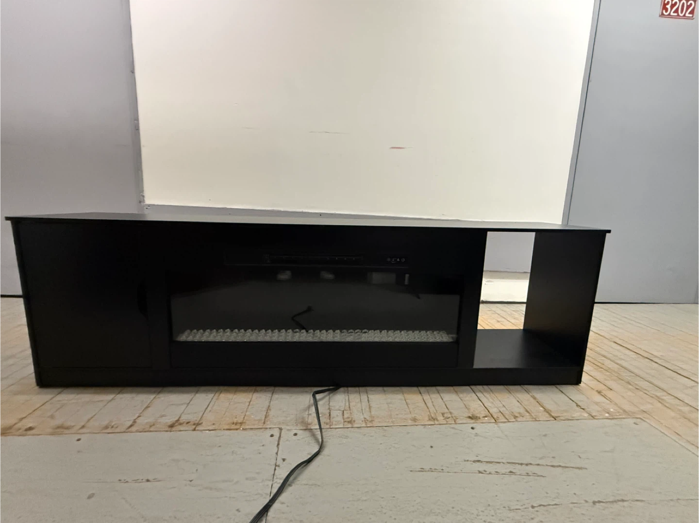 Black Electric Fireplace TV Stand - photo 3
