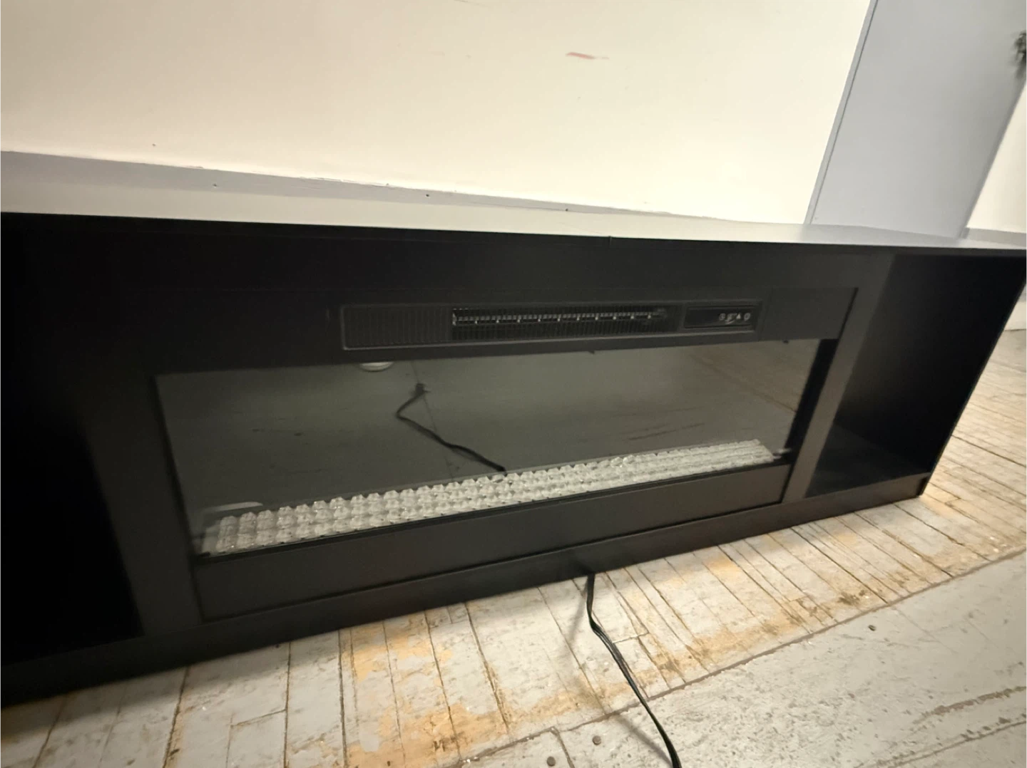 Black Electric Fireplace TV Stand - photo 4