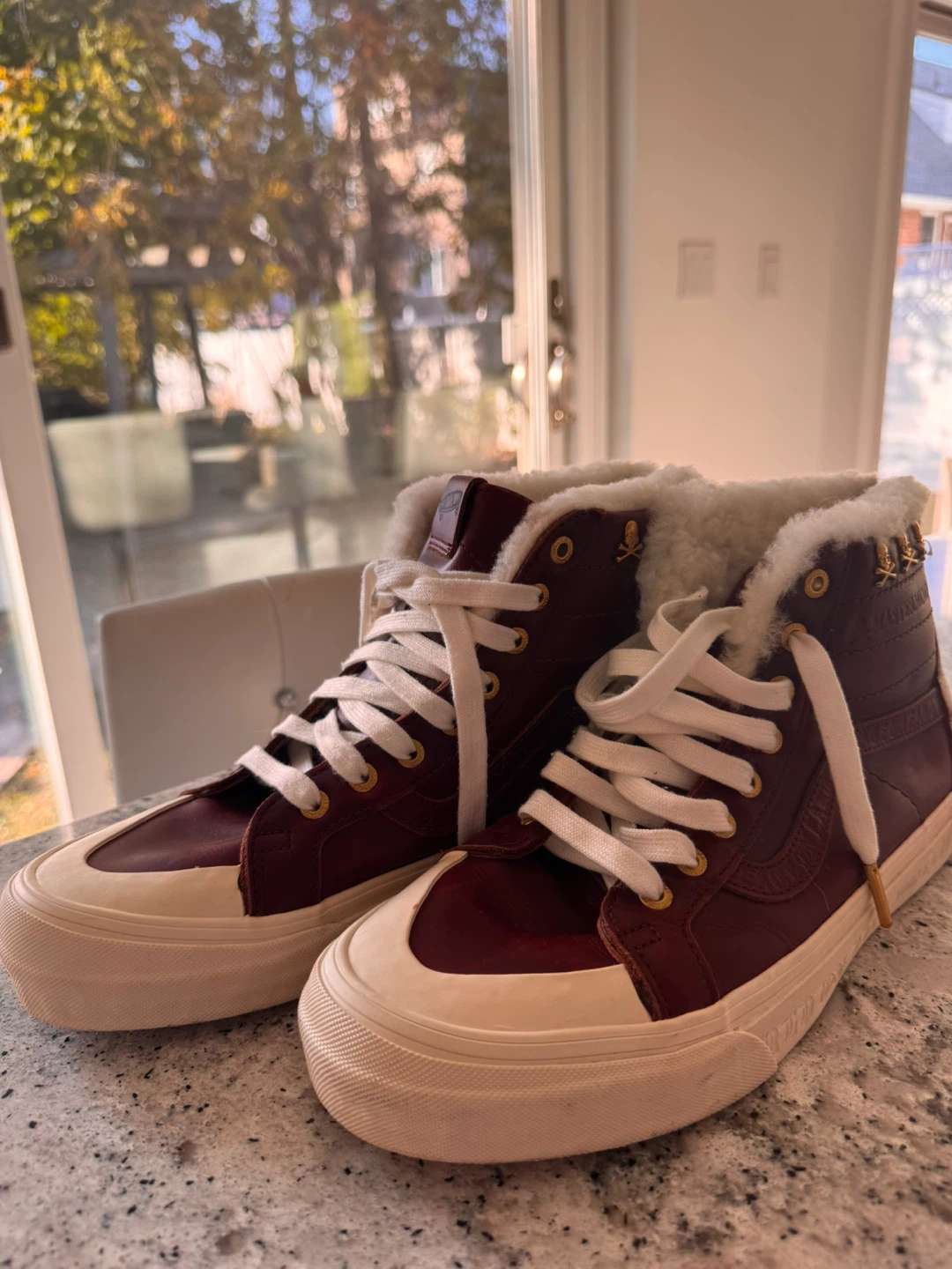 Vans x Kith Burgundy Leather High-Top Sneakers - photo 5