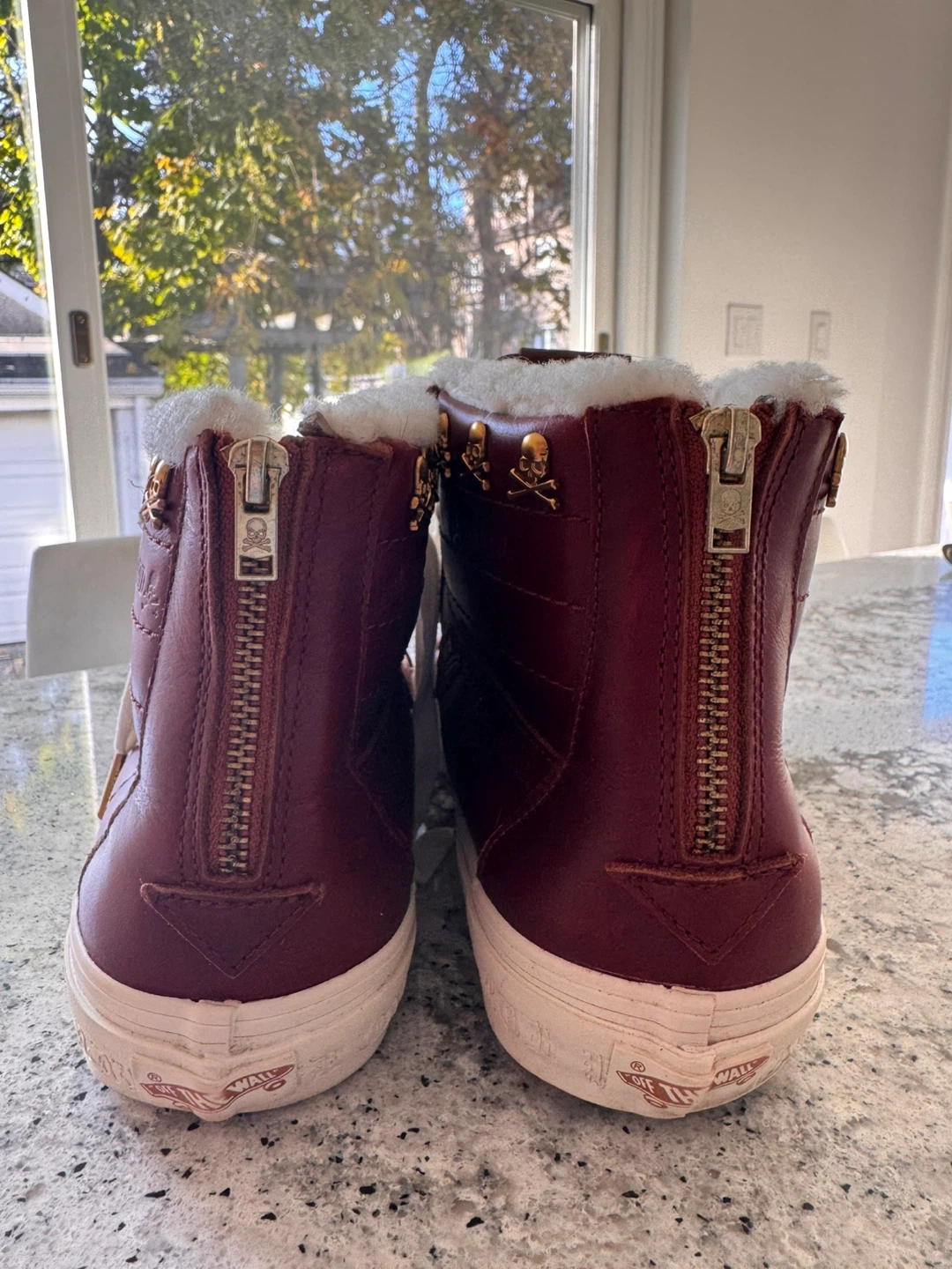 Vans x Kith Burgundy Leather High-Top Sneakers - photo 4