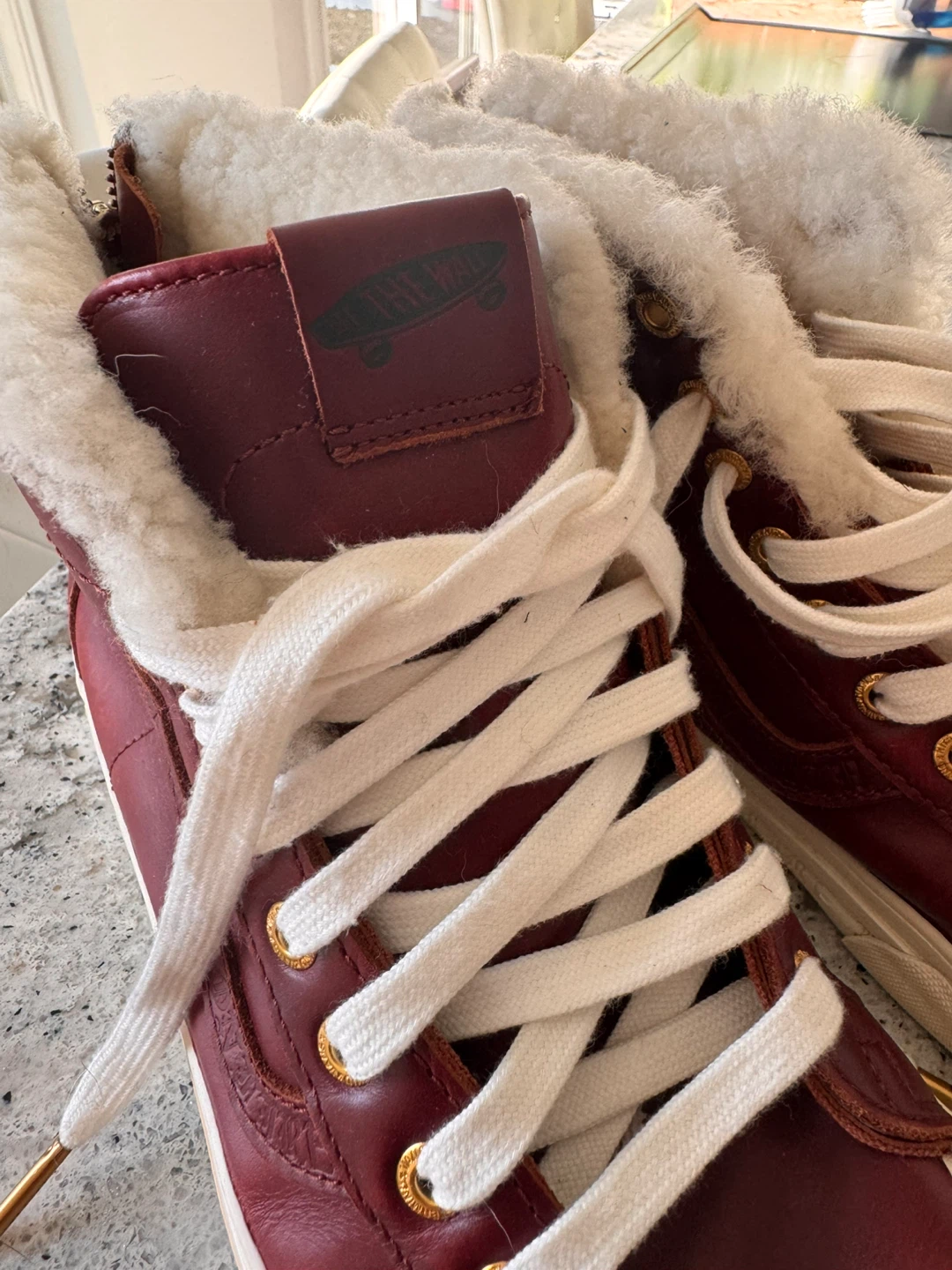 Vans x Kith Burgundy Leather High-Top Sneakers - photo 2