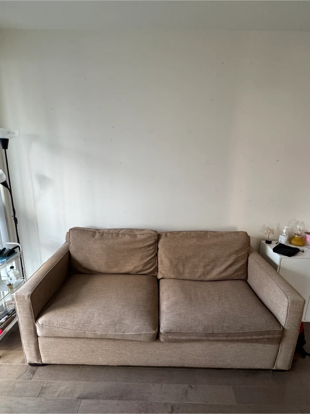 Beige/Brown Crate & Barrel Sofa Couch