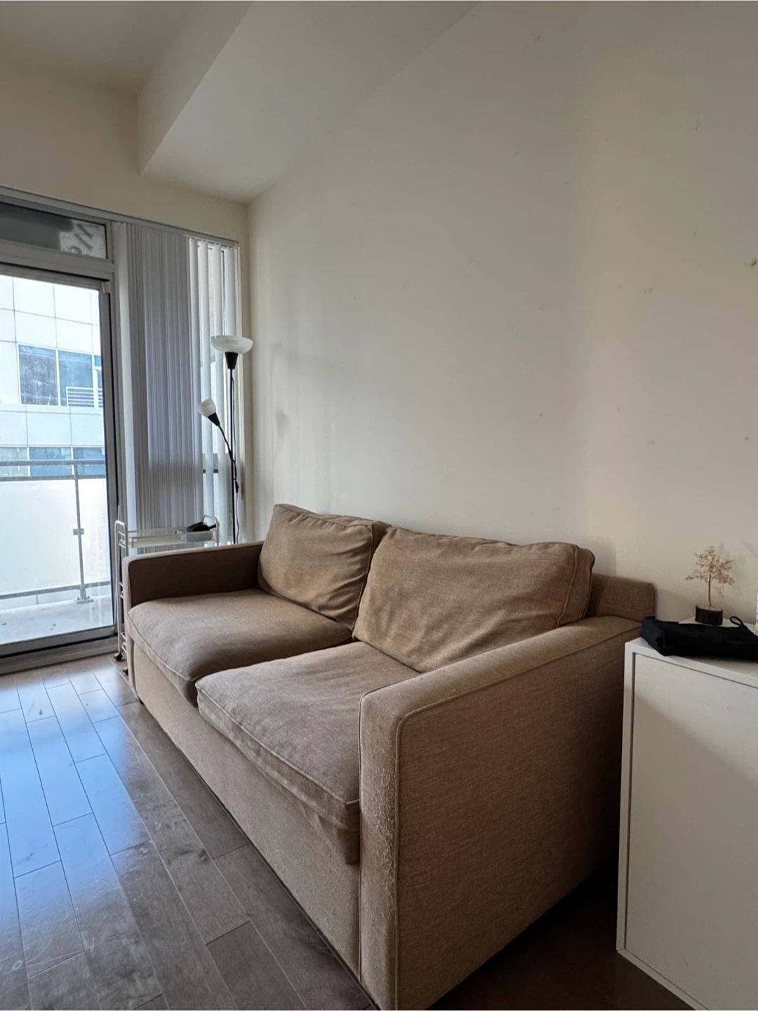 Beige/Brown Crate & Barrel Sofa Couch - photo 2