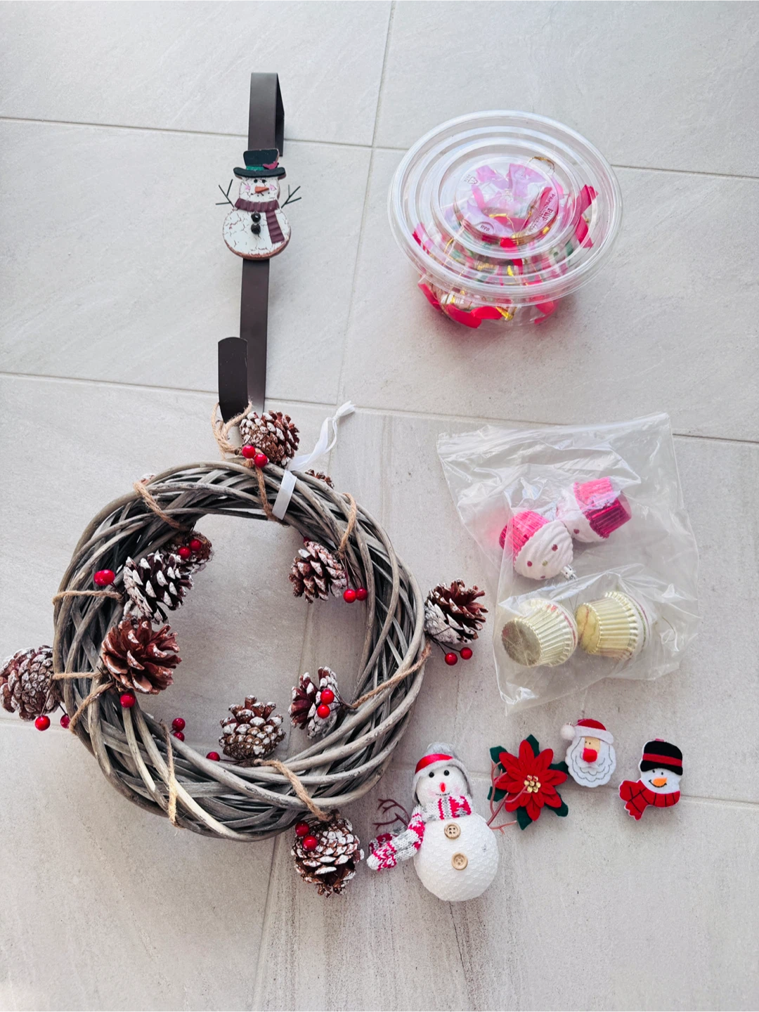 Christmas Wreath and Decorations