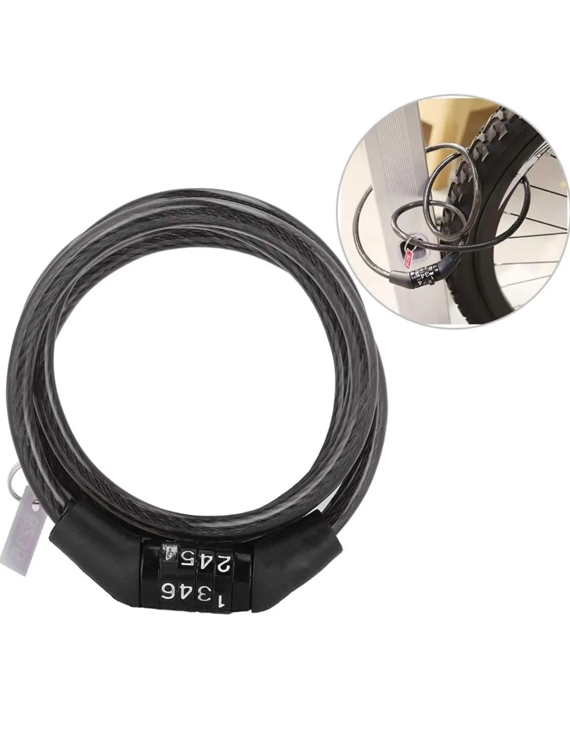 Bike Lock Cable with Combination - image indicator(6)