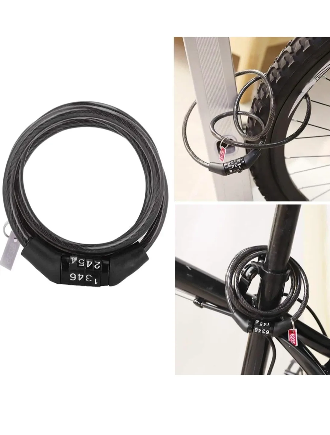 Bike Lock Cable with Combination - image indicator(3)