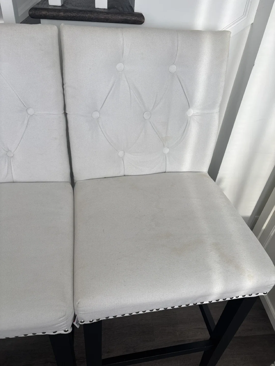 White Upholstered Bar Stools image indicator(6)