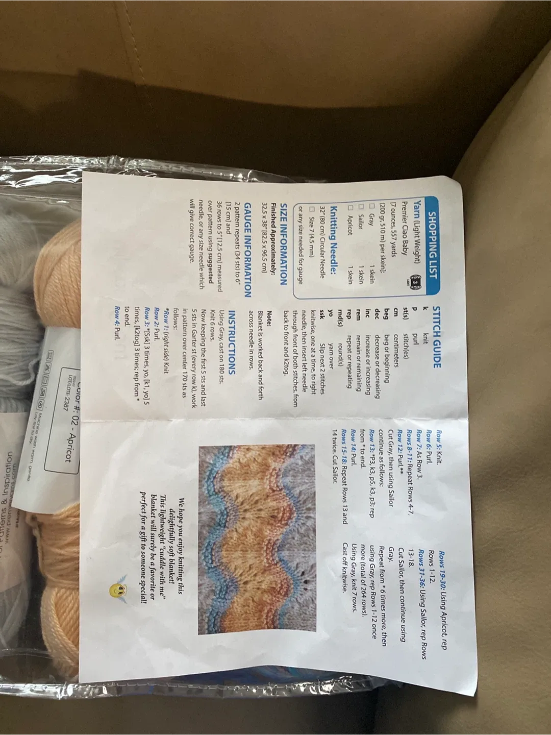 Premier Ciao Baby Yarn - Apricot & Multi image indicator(5)