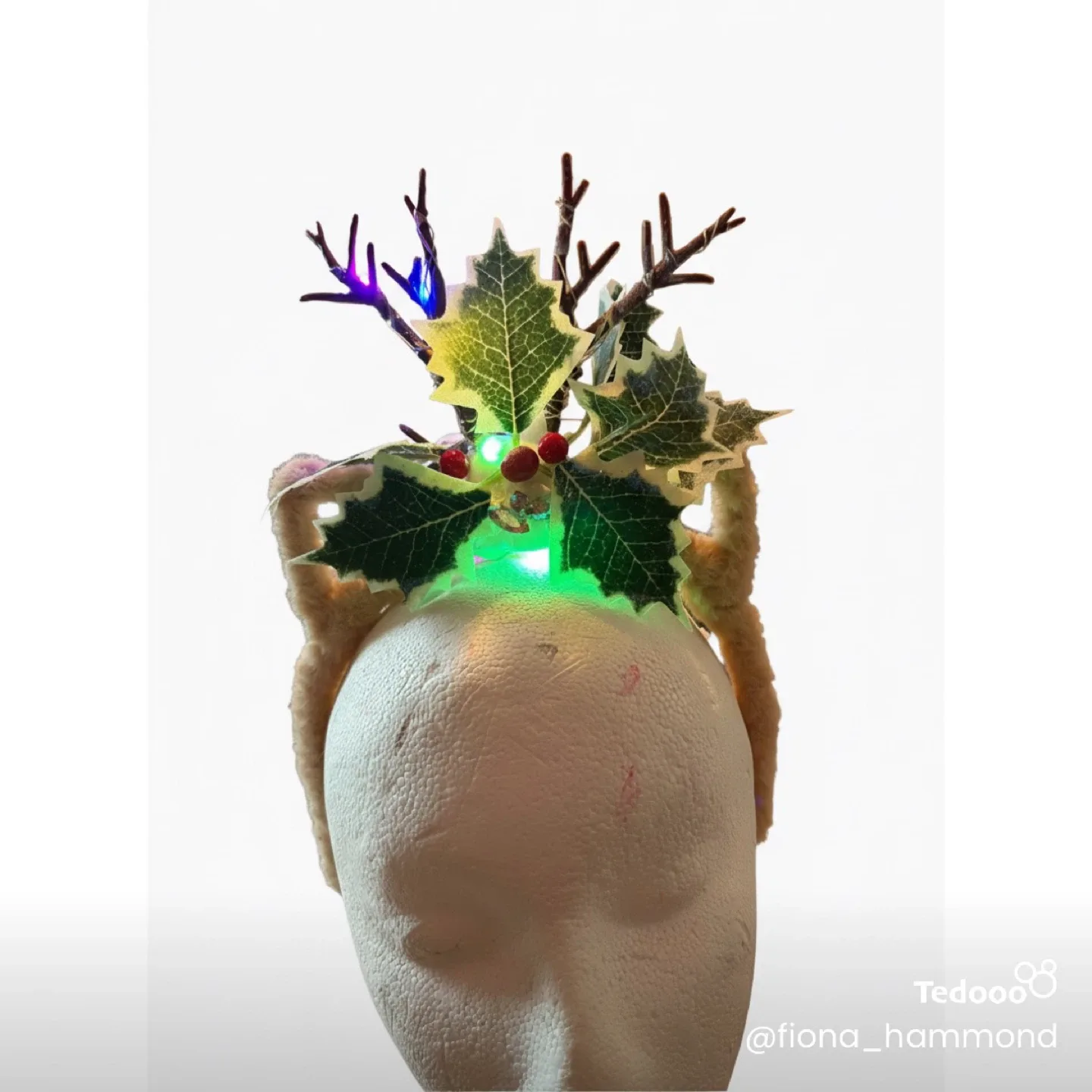 Deer headband with lights