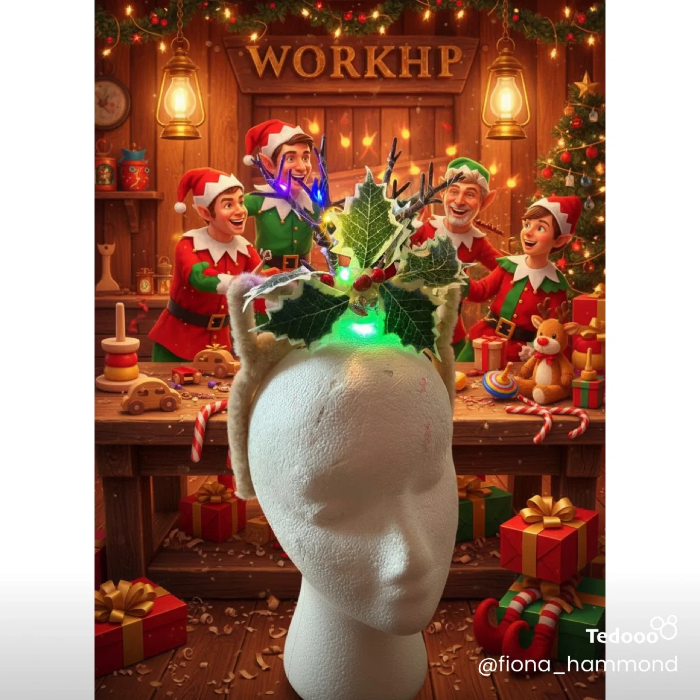 Deer headband with lights image indicator(2)