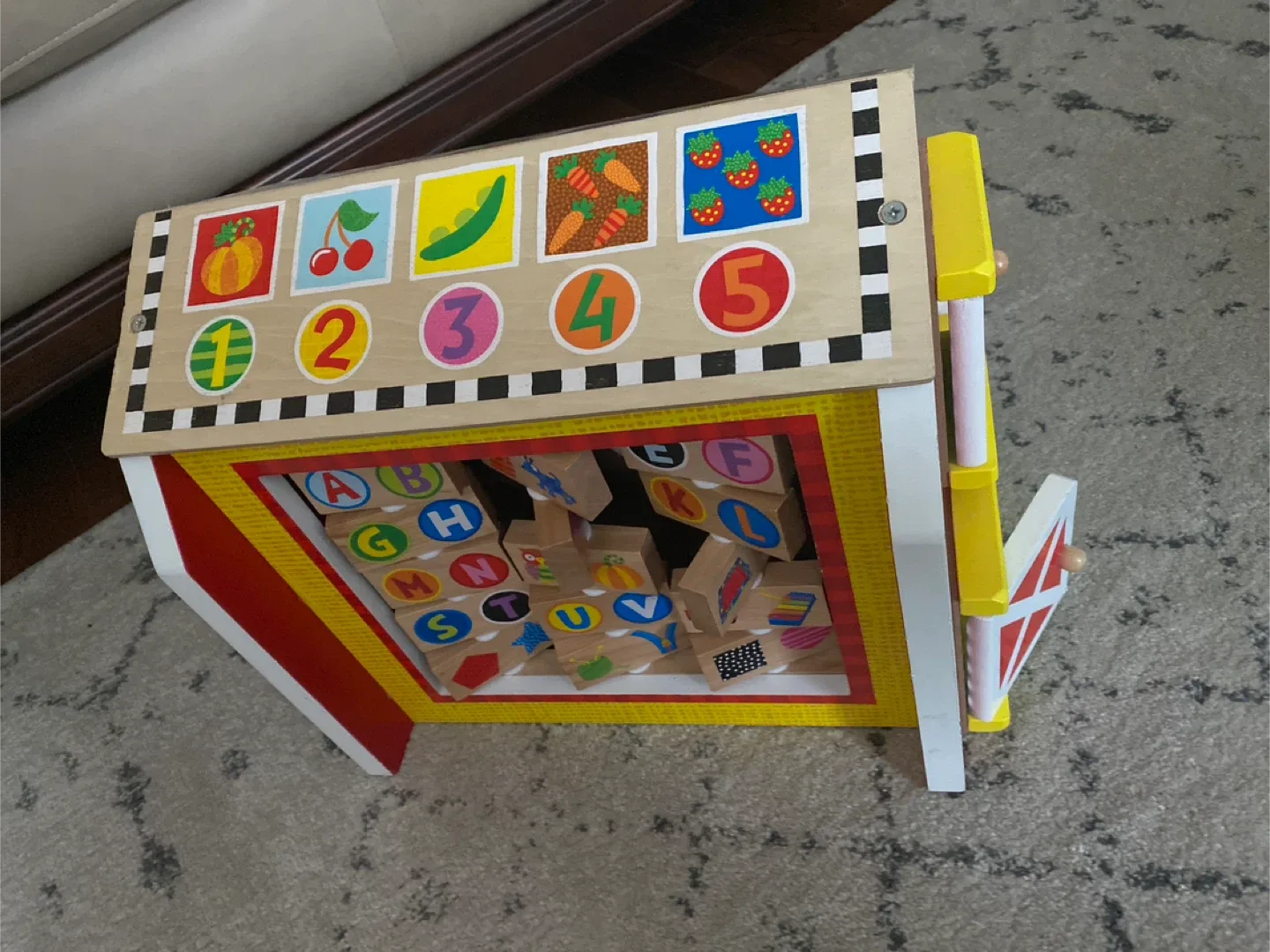 Wooden Activity Cube - Barn Shape