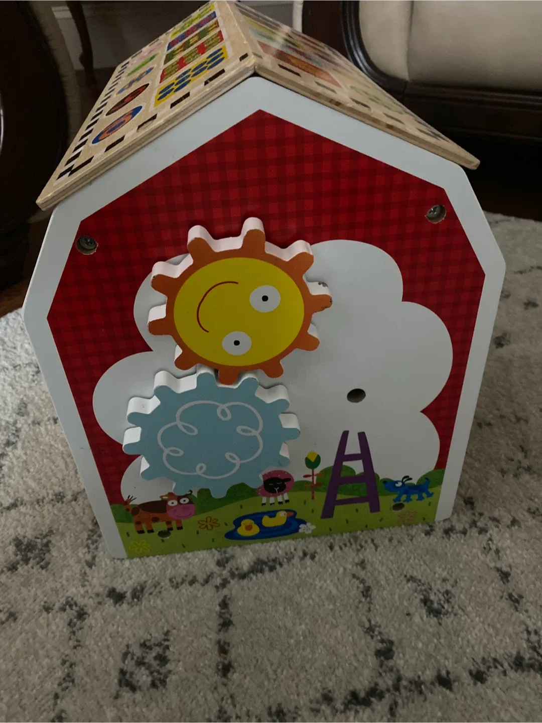 Wooden Activity Cube - Barn Shape image indicator(4)