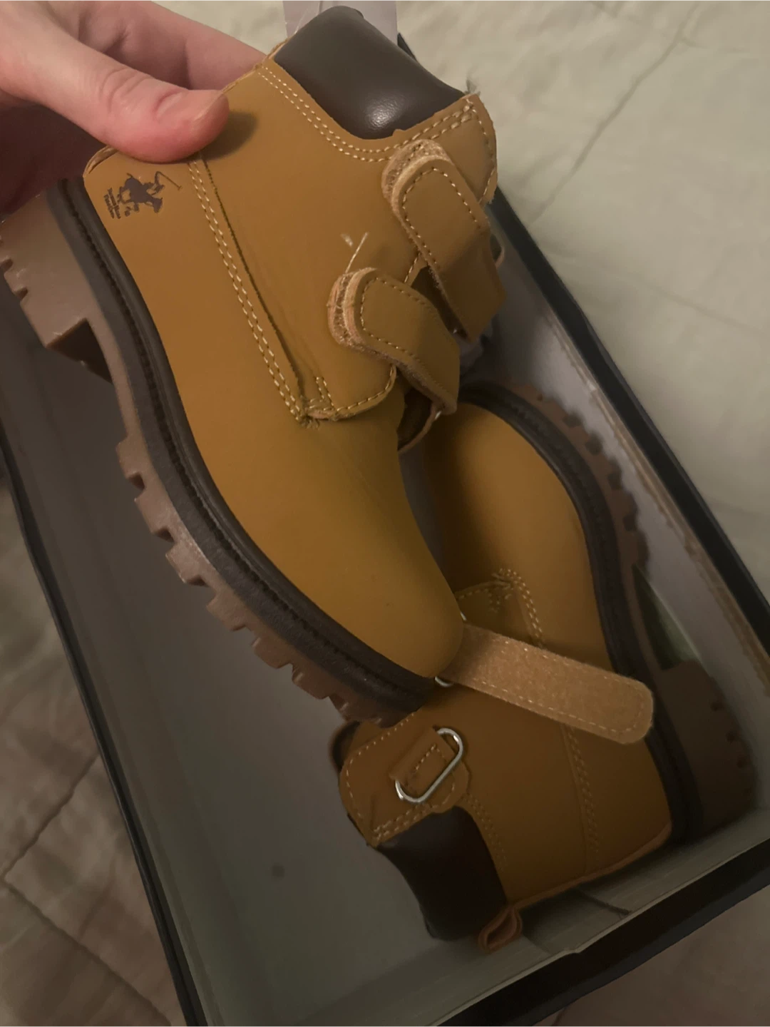 US Polo Assn. Toddler Boots - Size 8 - Tan - photo 2