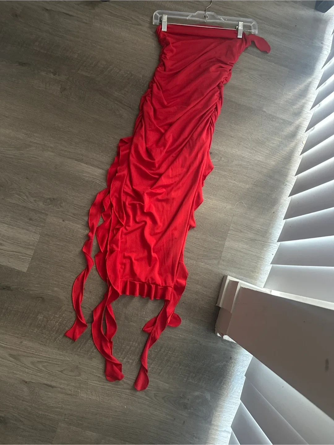 Strapless Frilly Red Birthday Dress