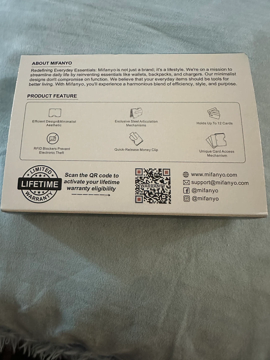 Mifanyo Slim Minimalist Wallet - New in Box! - photo 5
