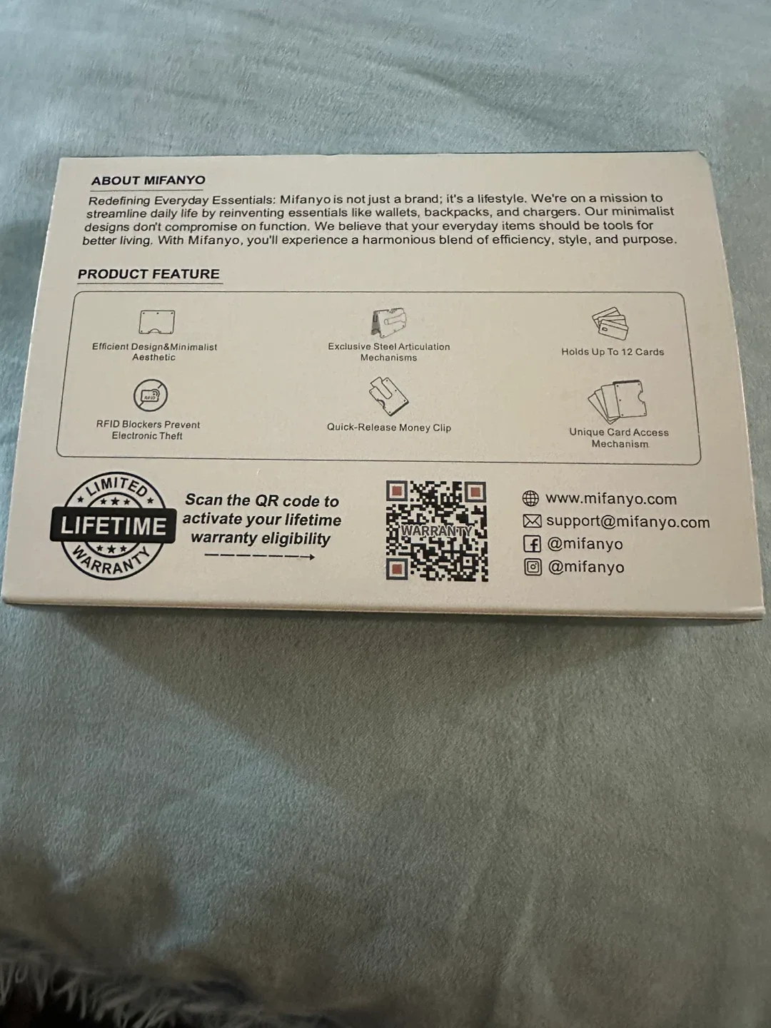 Mifanyo Slim Minimalist Wallet - New in Box! image indicator(5)