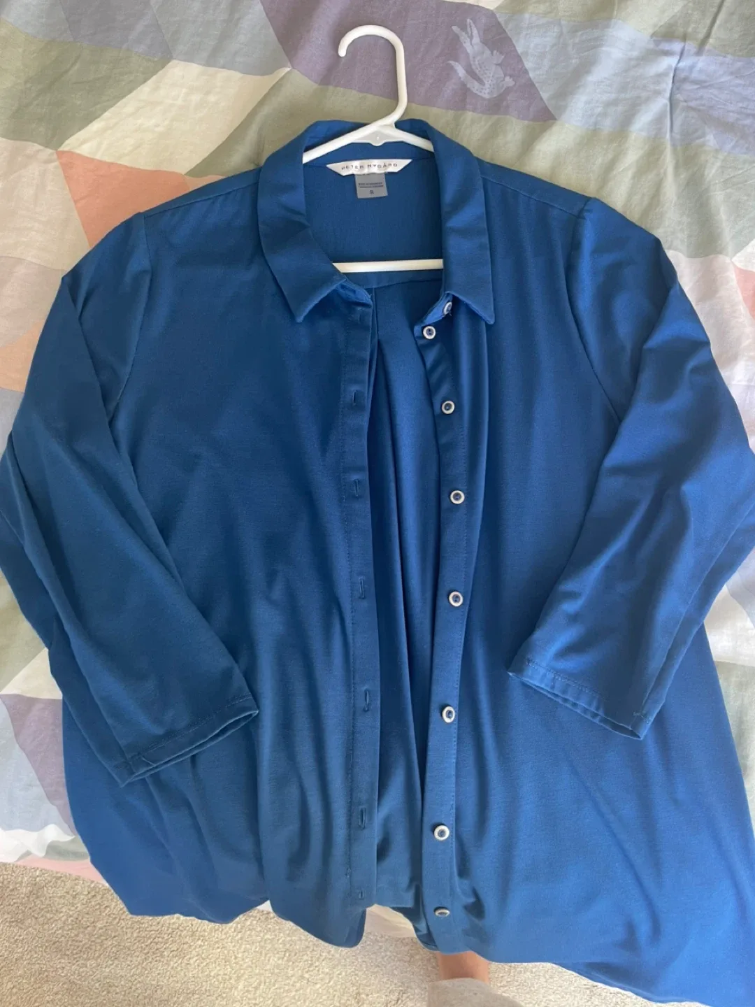 Peter Nygård Blue Button-Up Shirt - Size S image indicator(2)