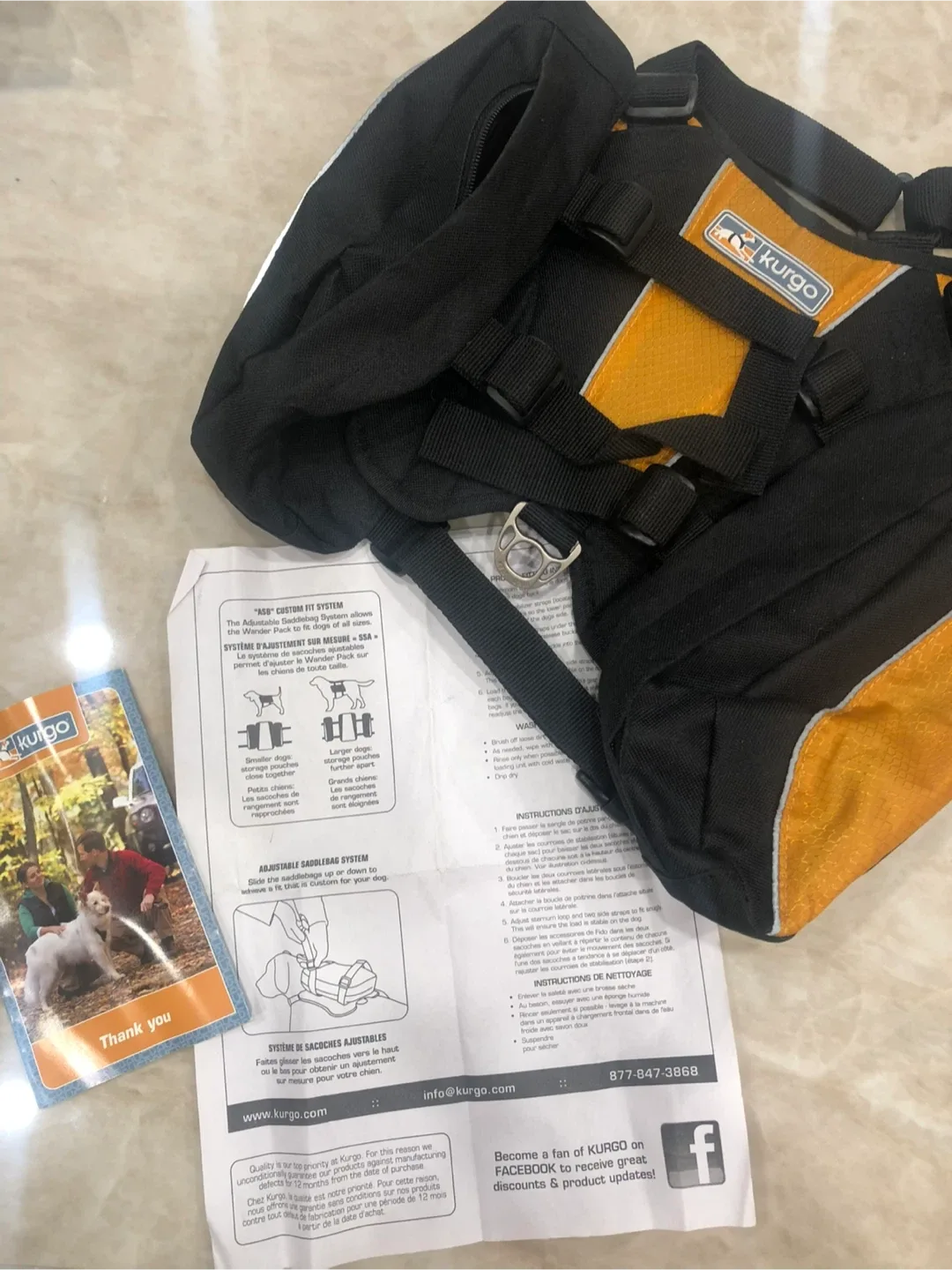 New Adjustable Kurgo Baxter Dog Backpack image indicator(2)