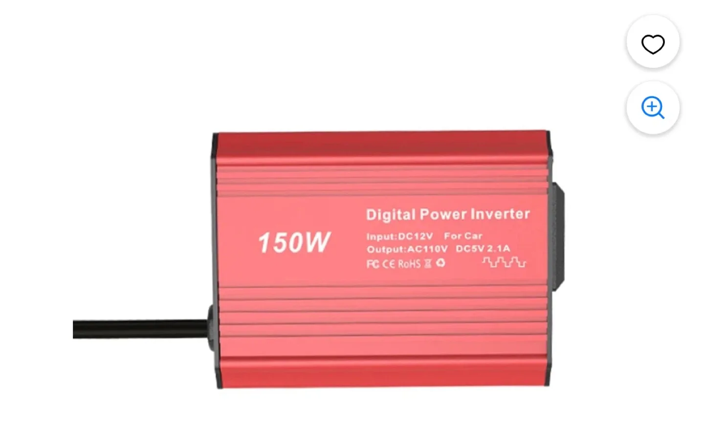 UEIUA 150W Digital Power Inverter - Red image indicator(4)