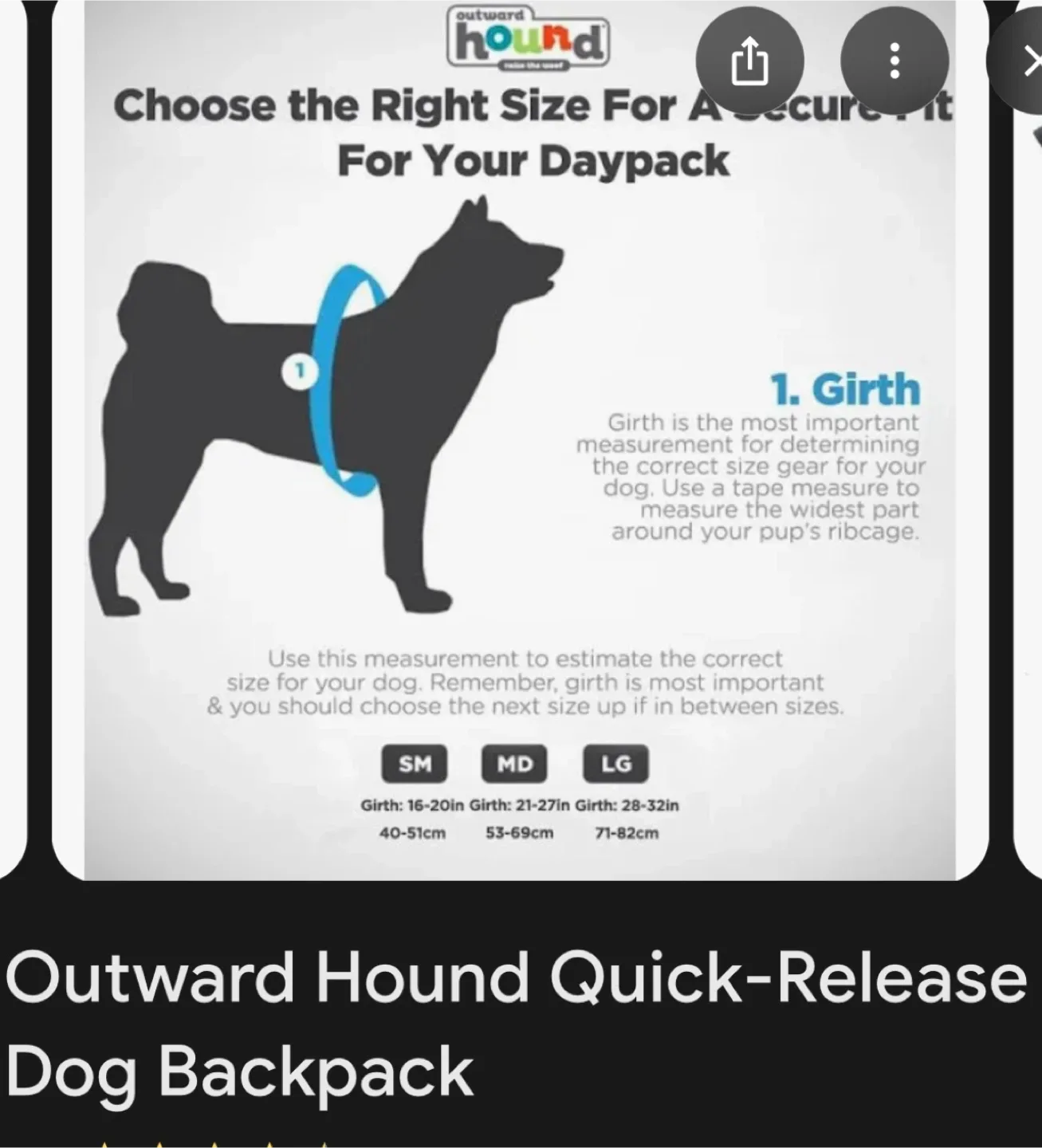 NEW Outward Hound Dog Backpack adjustable size medium image indicator(2)