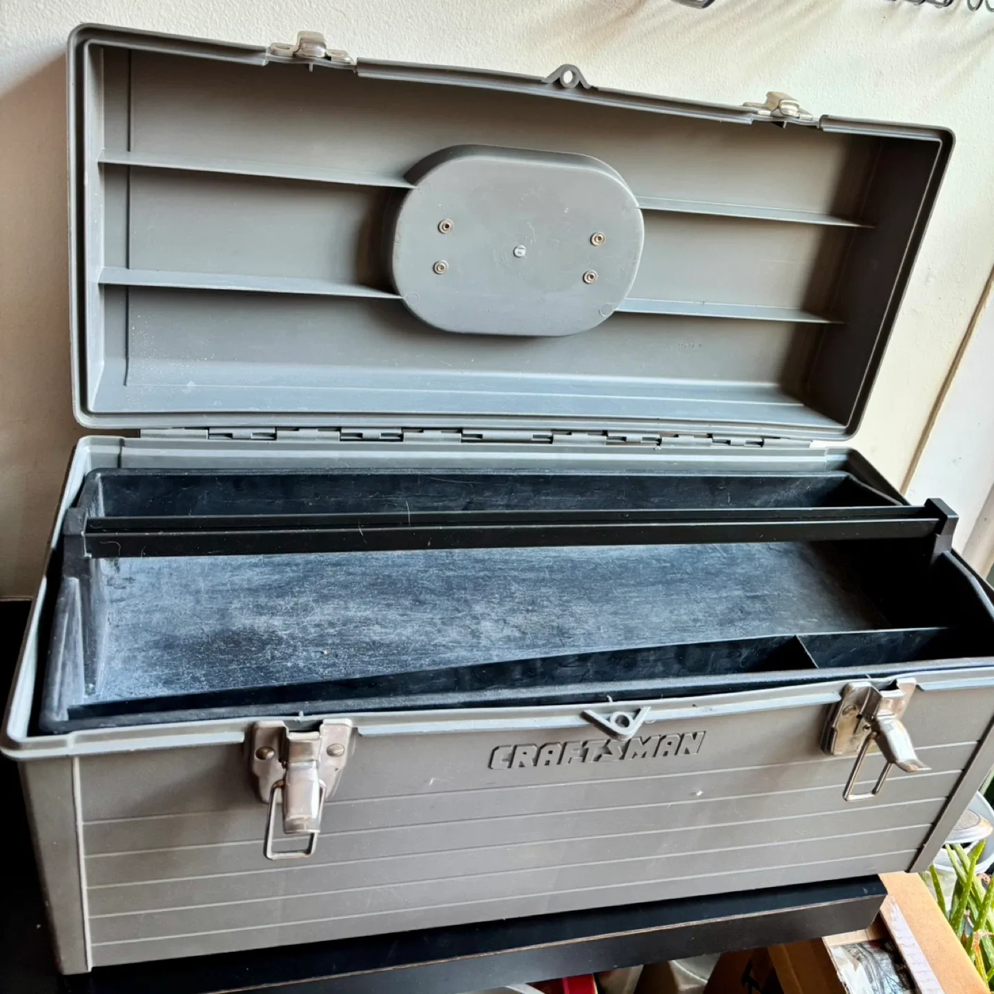 Vintage Extra Large Craftsman Gray Plastic Tool Box image indicator(2)