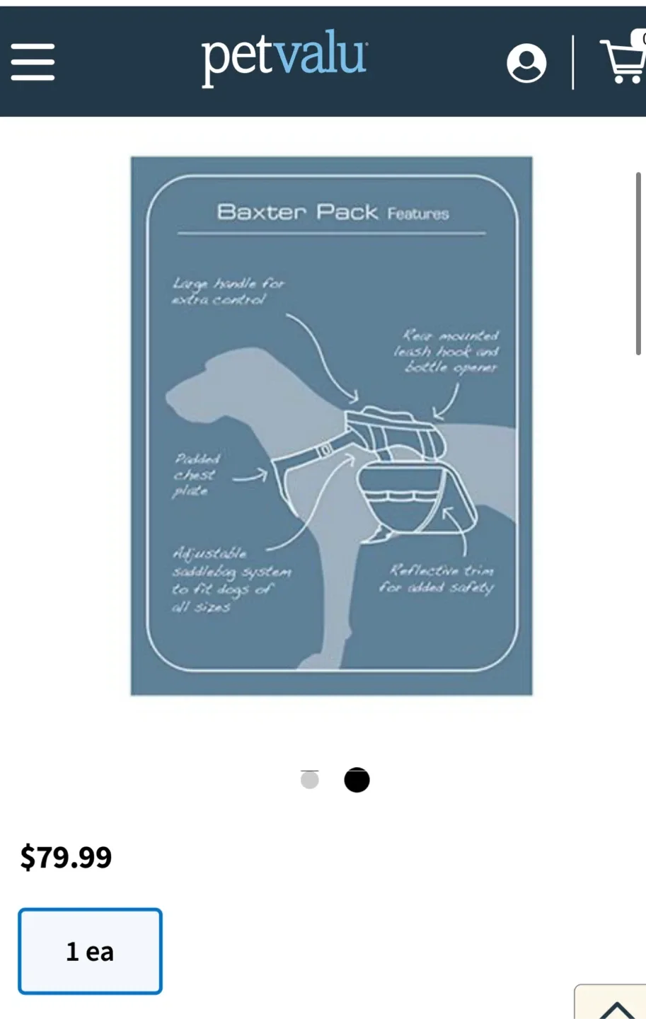 New Adjustable Kurgo Baxter Dog Backpack image indicator(7)