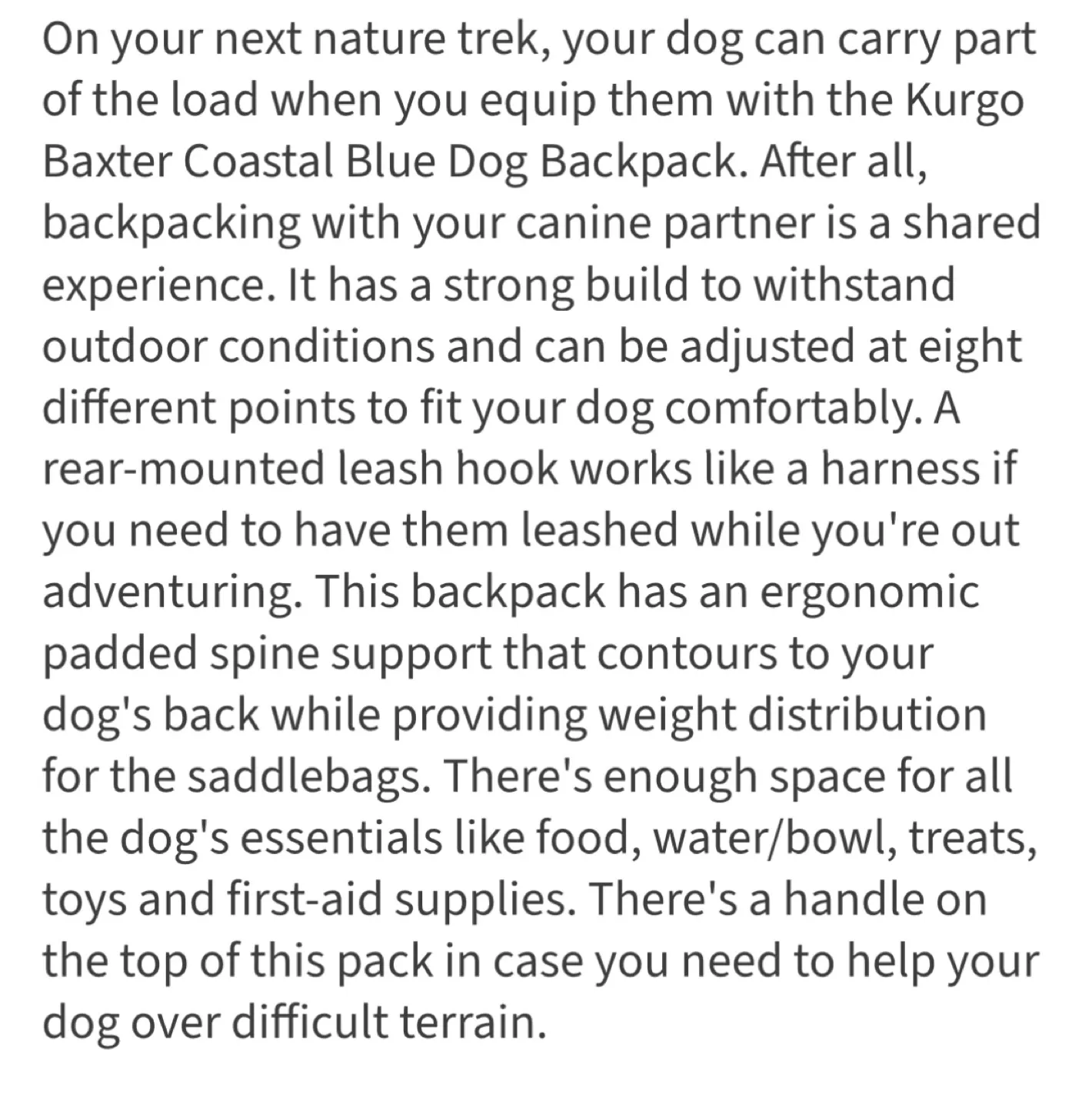 New Adjustable Kurgo Baxter Dog Backpack image indicator(8)