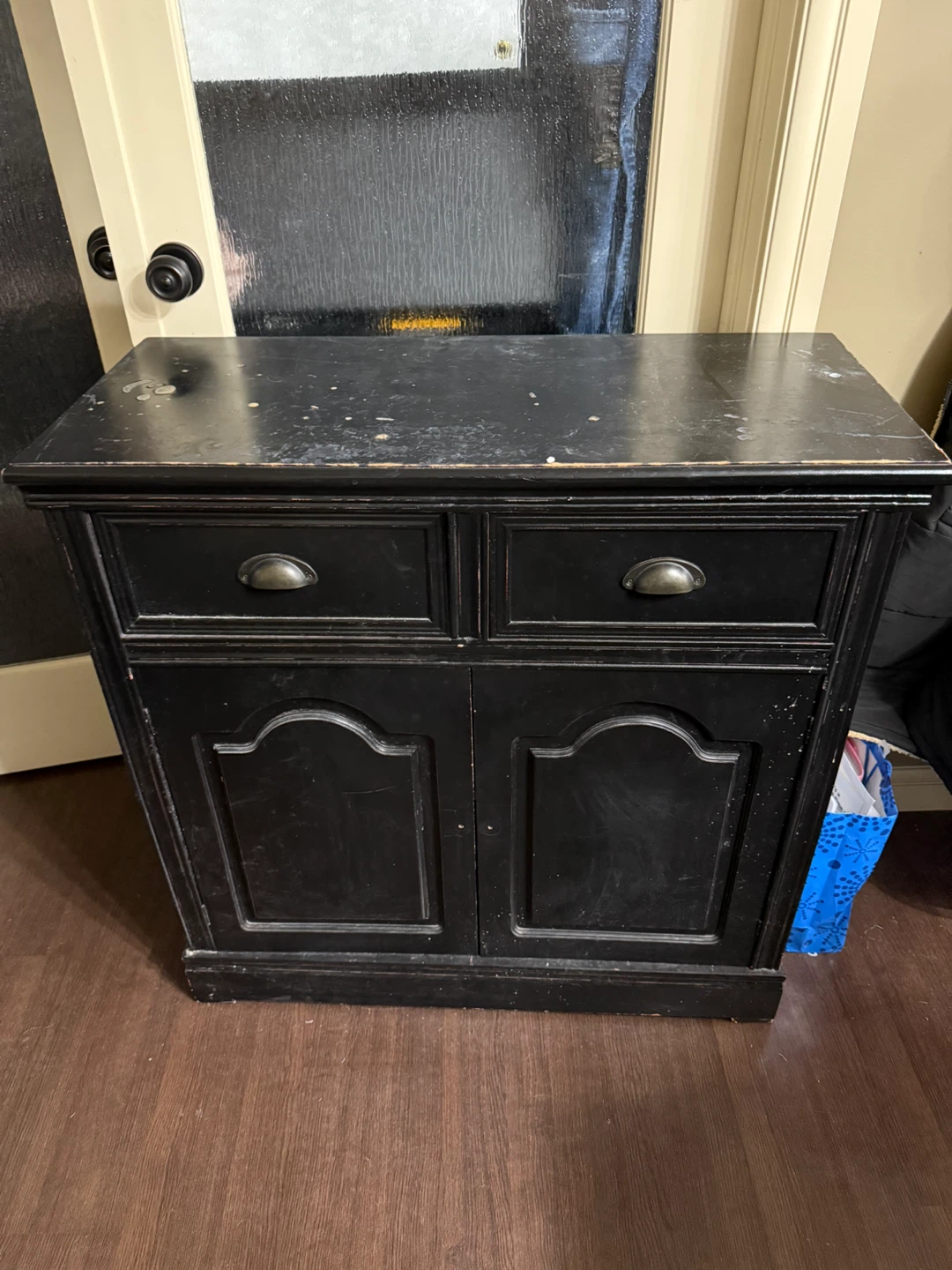 Black wood cabinet