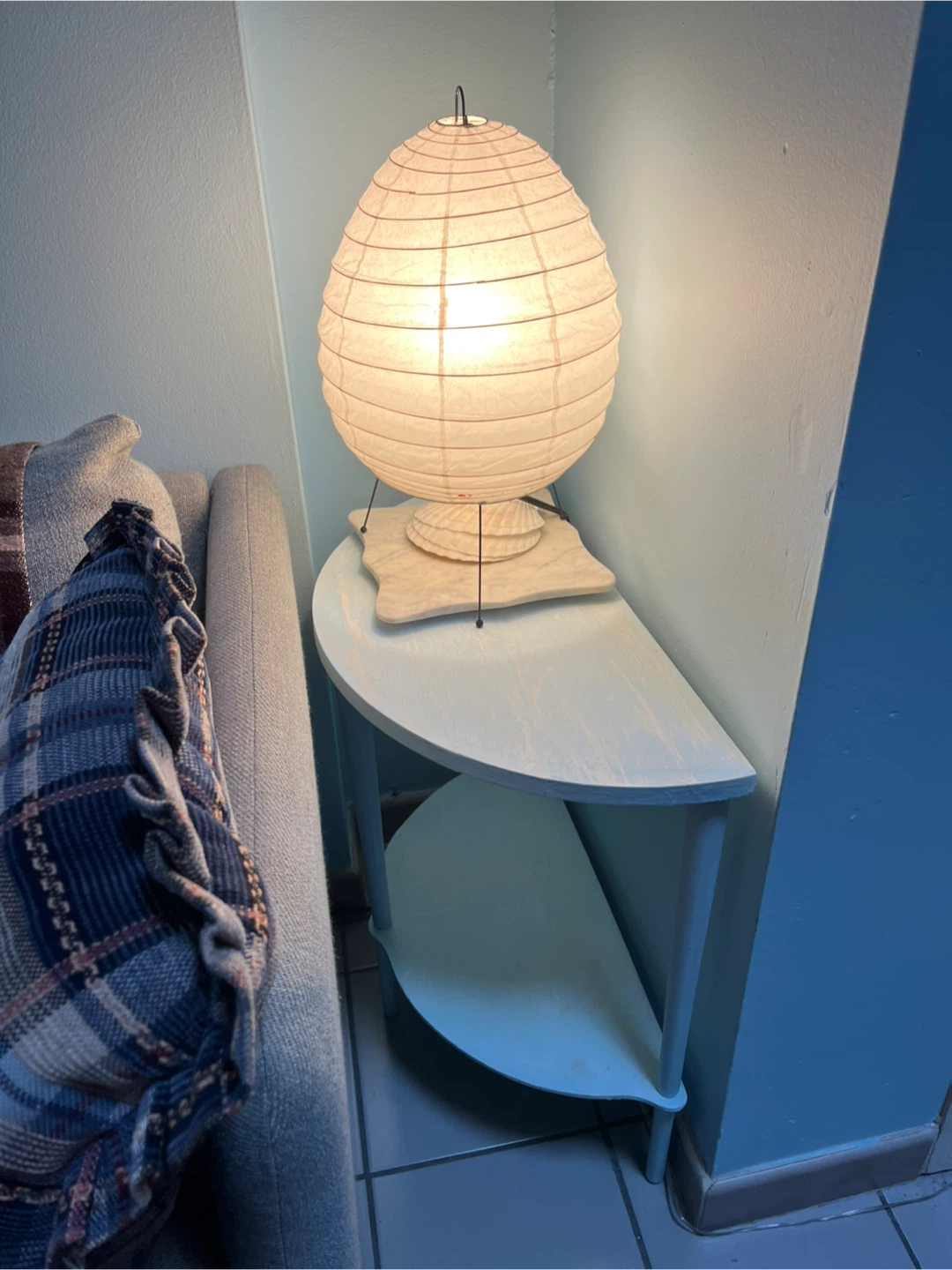 Semi-circle side Table made of solid wood - photo 3