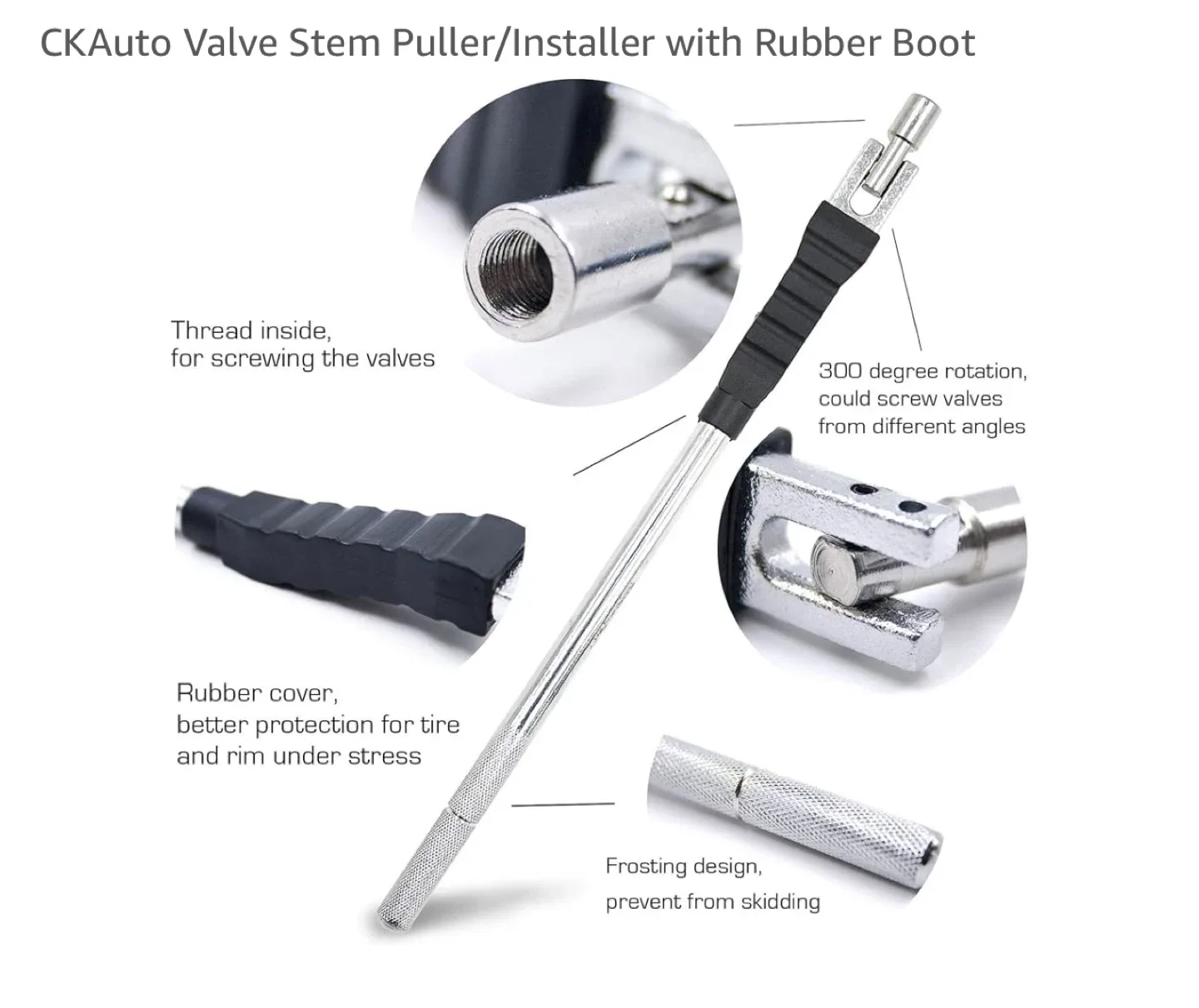CKAuto Valve Stem Puller/Installer with Rubber Boot image indicator(3)