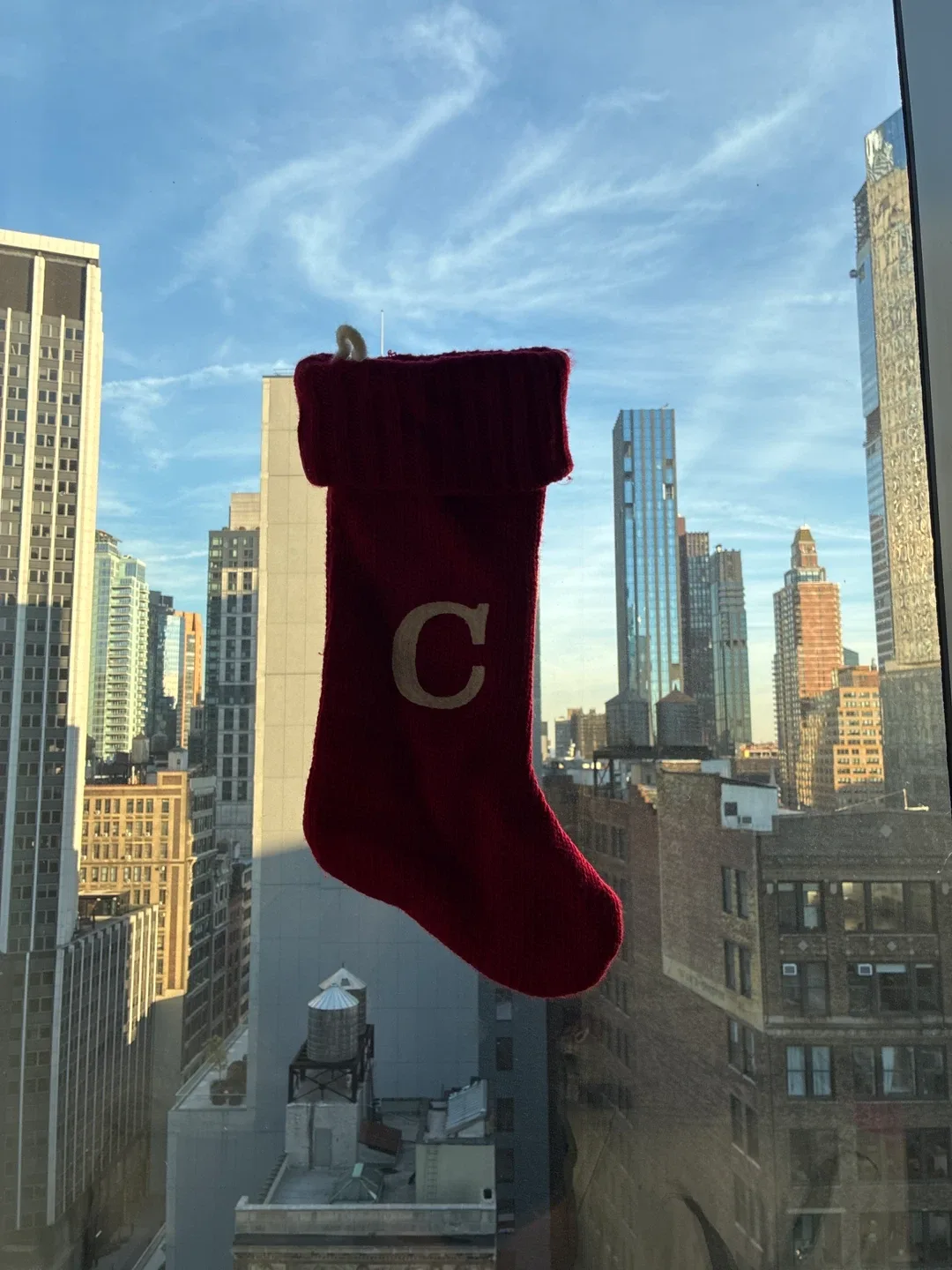 Christmas Red Stocking Knit Monogram Letter 'C' image indicator(2)