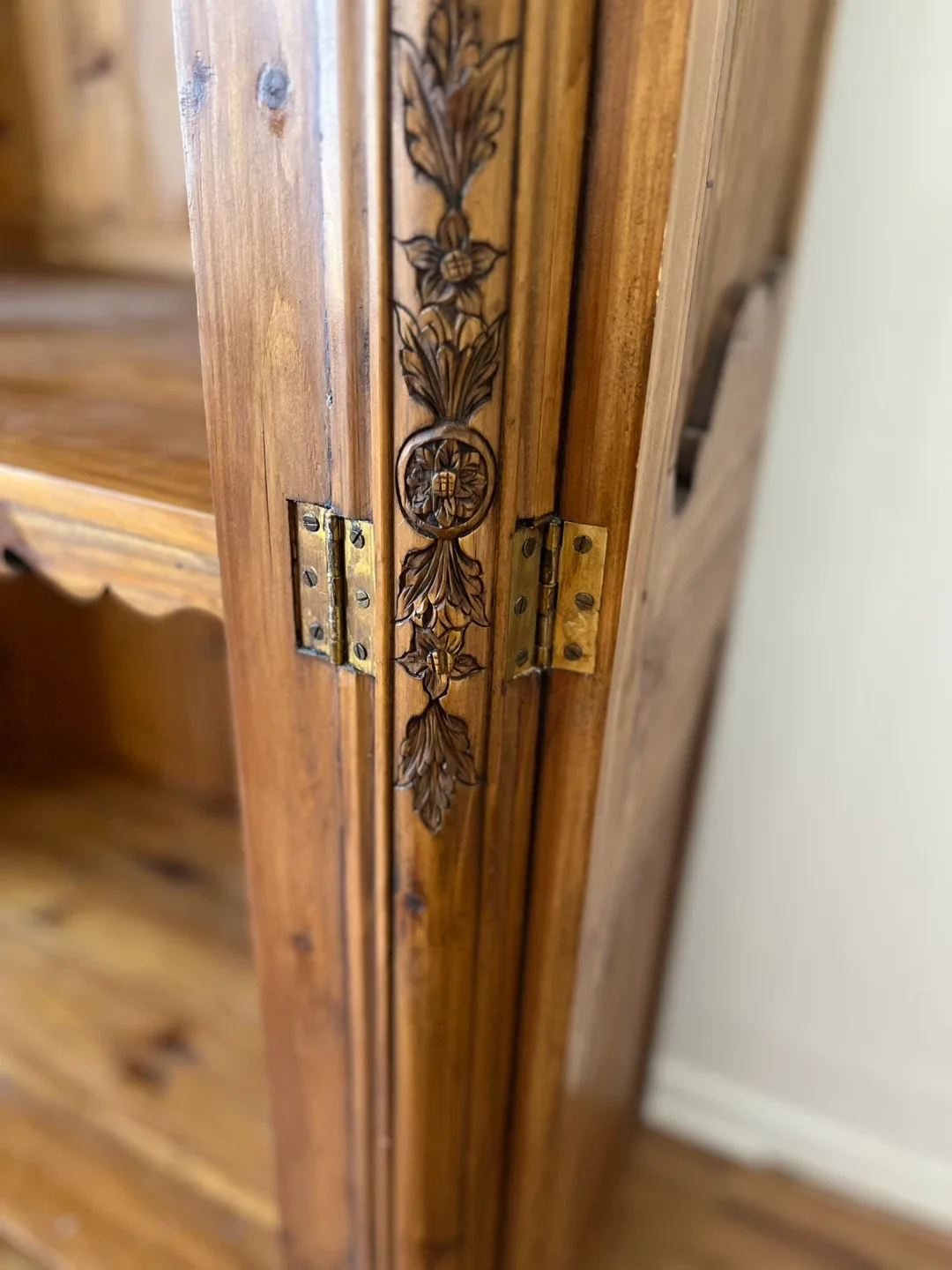 Antique Wooden Armoire double hinged doors image indicator(3)