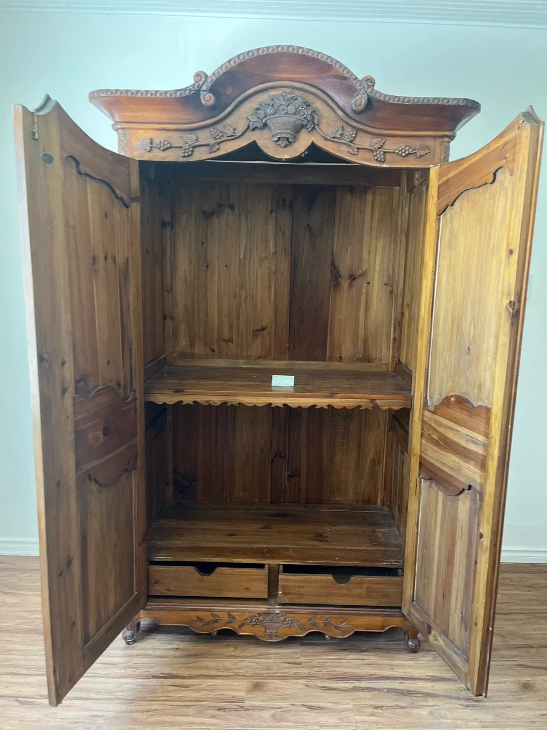 Antique Wooden Armoire double hinged doors