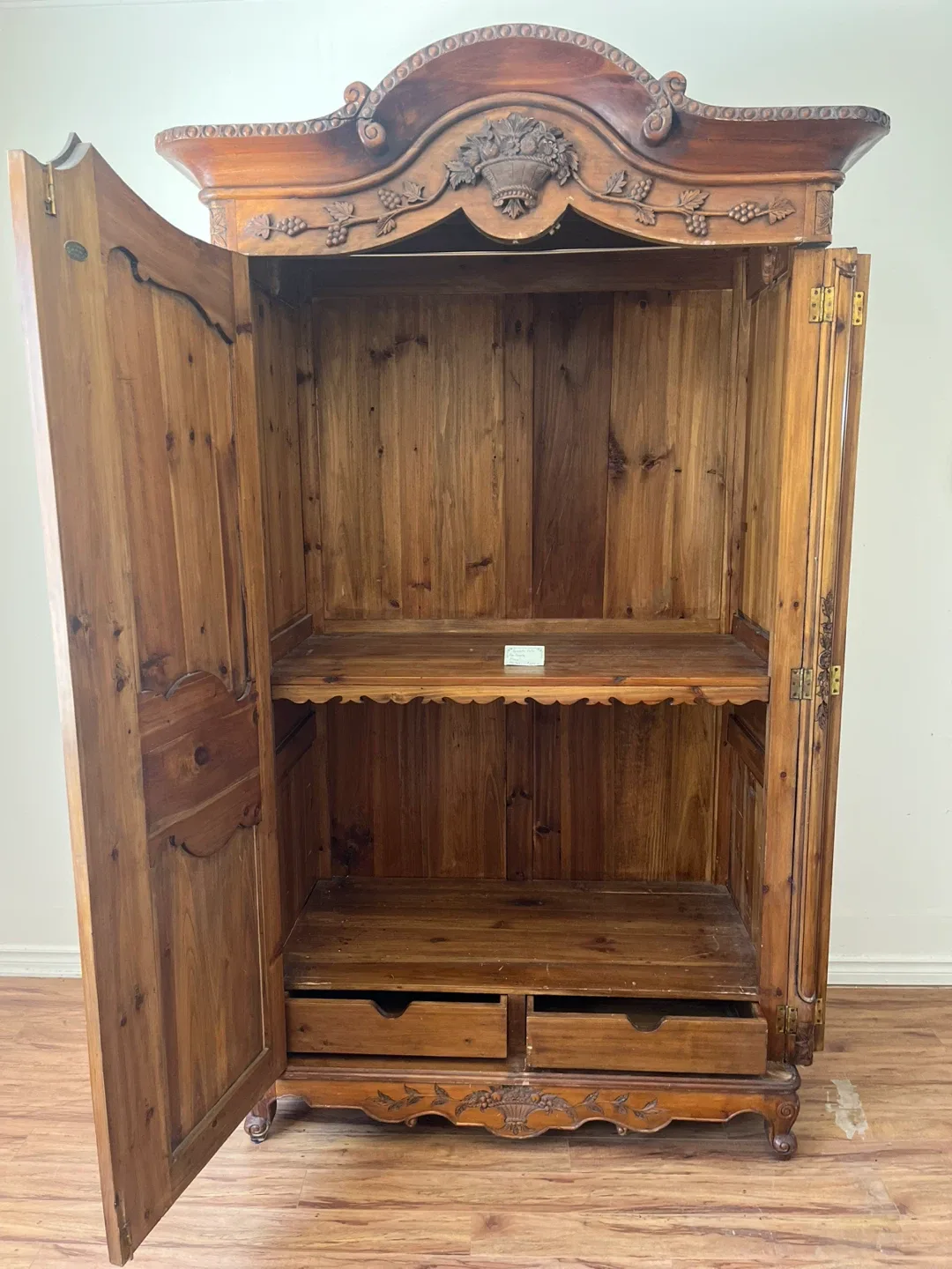 Antique Wooden Armoire double hinged doors image indicator(2)