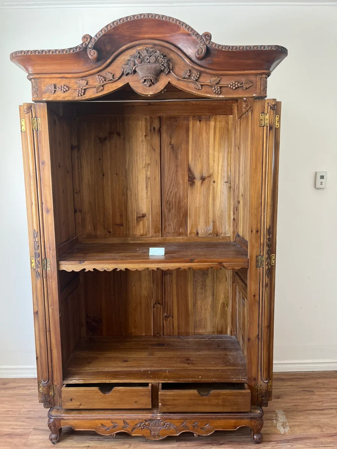 Antique Wooden Armoire double hinged doors image indicator(7)