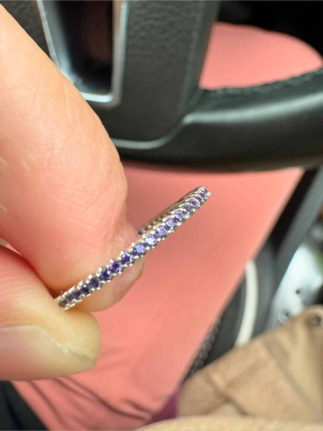 Pandora Amethyst Eternity Band Ring - photo 5