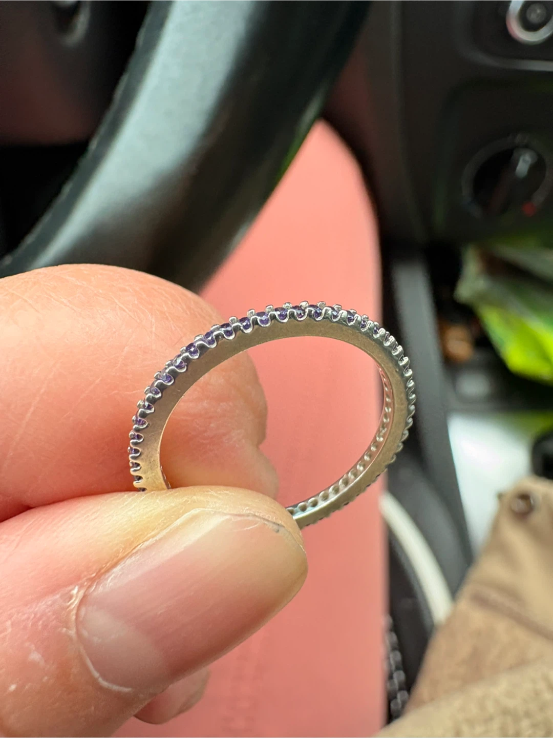 Pandora Amethyst Eternity Band Ring - photo 3